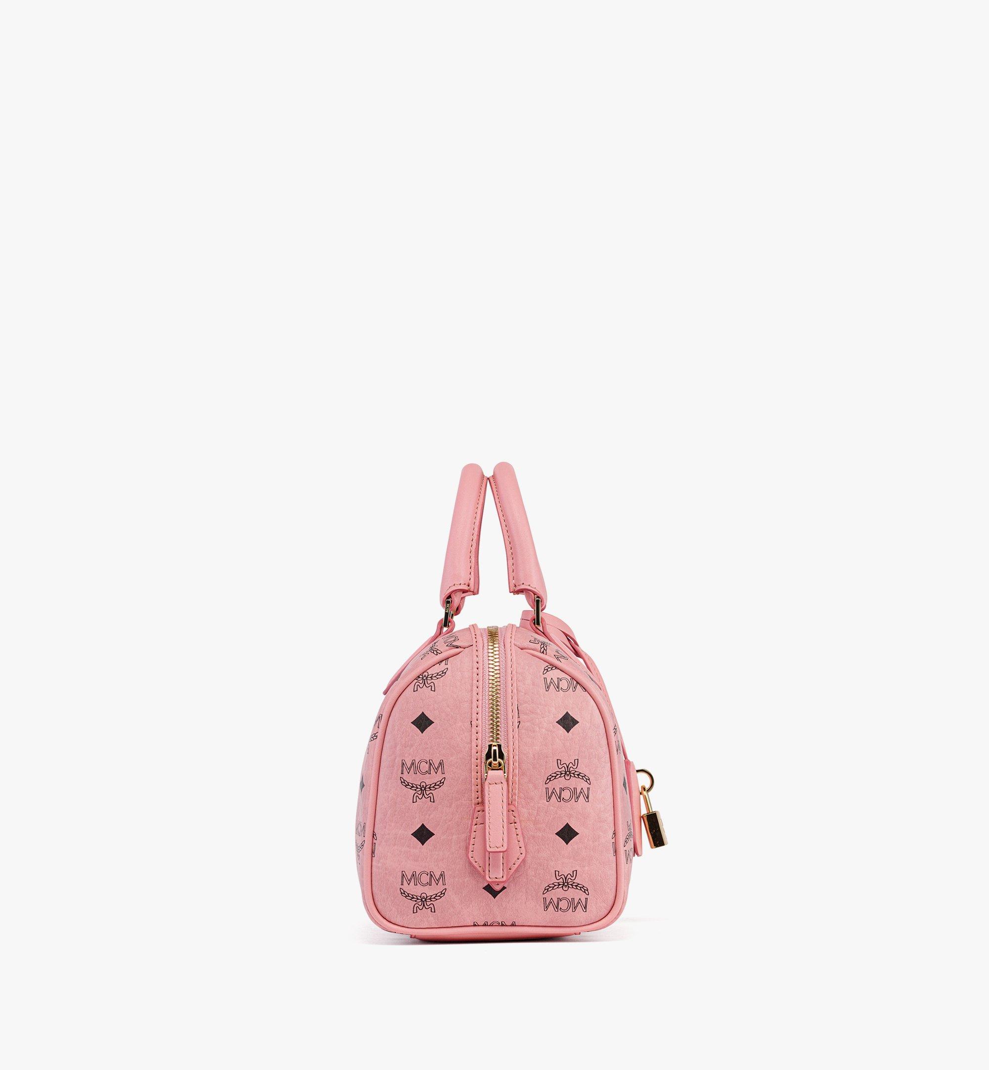 MCM Ella Boston Bag in Visetos Pink MWBESEA02PZ001 Alternate View 1