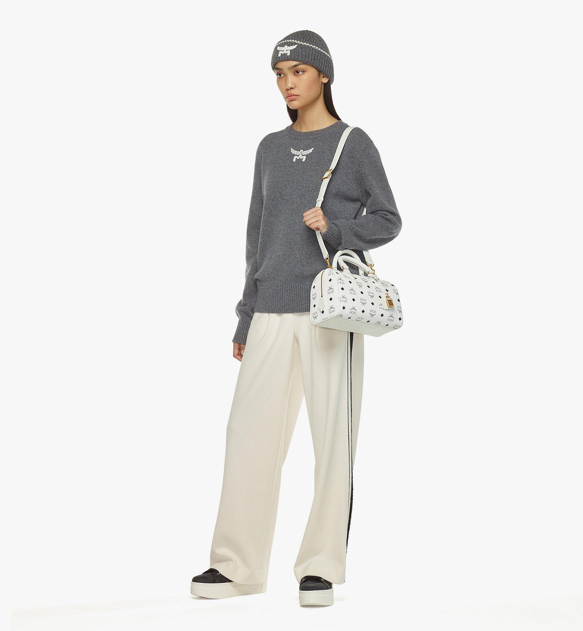 MCM Ella Boston Bag in Visetos White MWBESEA02WT001 Alternate View 2