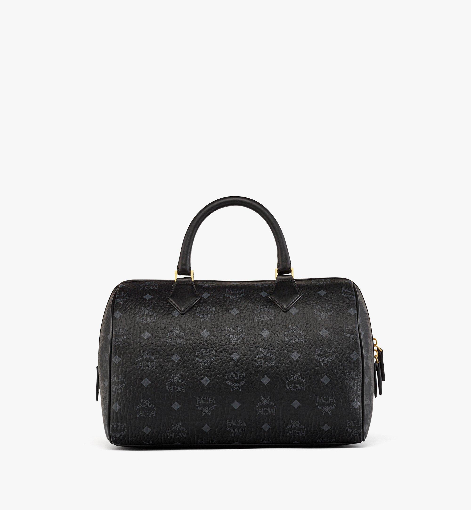 Medium Ella Boston Bag in Visetos Black | MCM ®US