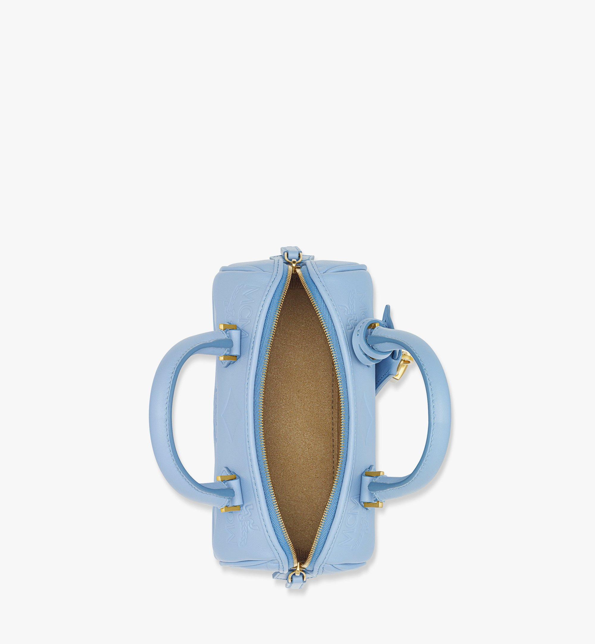 Small Ella Boston Bag in Maxi Monogram Leather Blue | MCM ®US