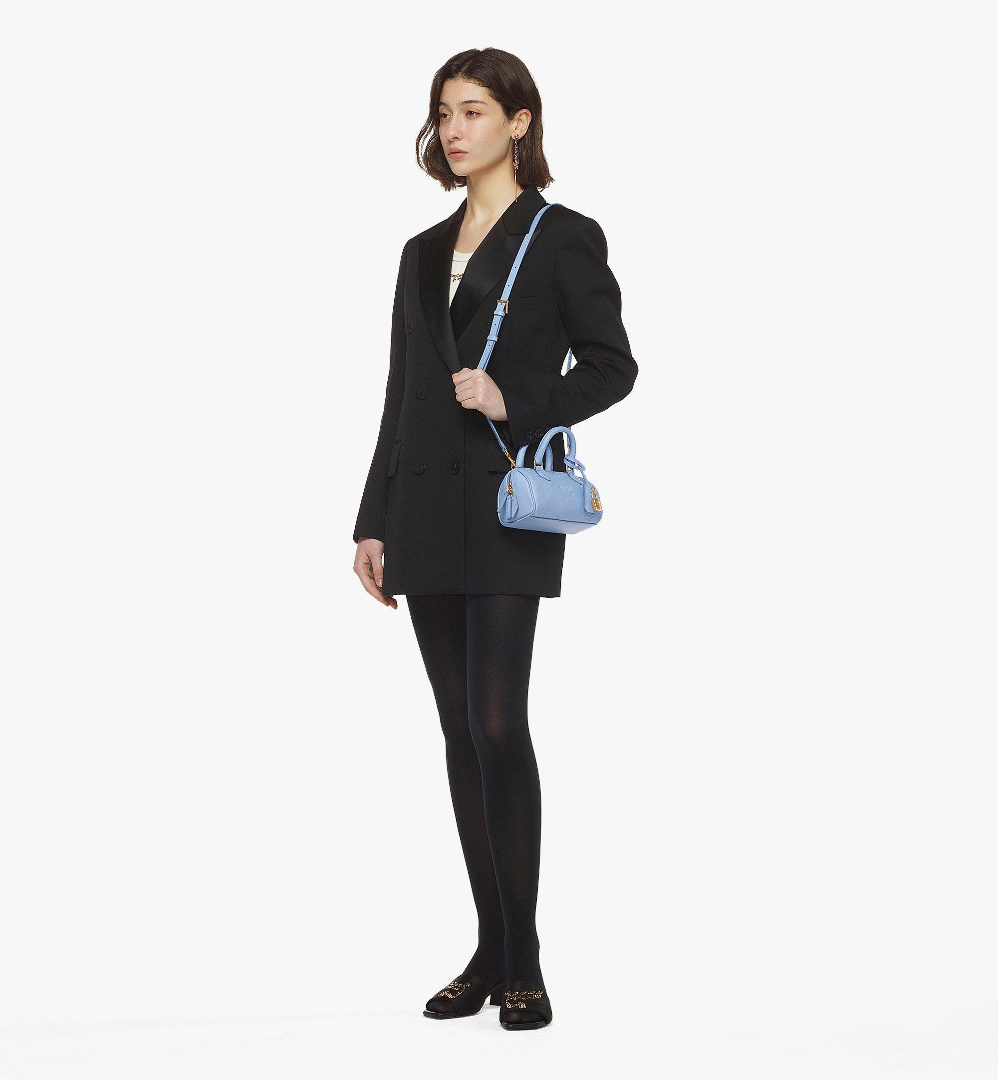 Small Ella Boston Bag in Maxi Monogram Leather Blue | MCM ®US