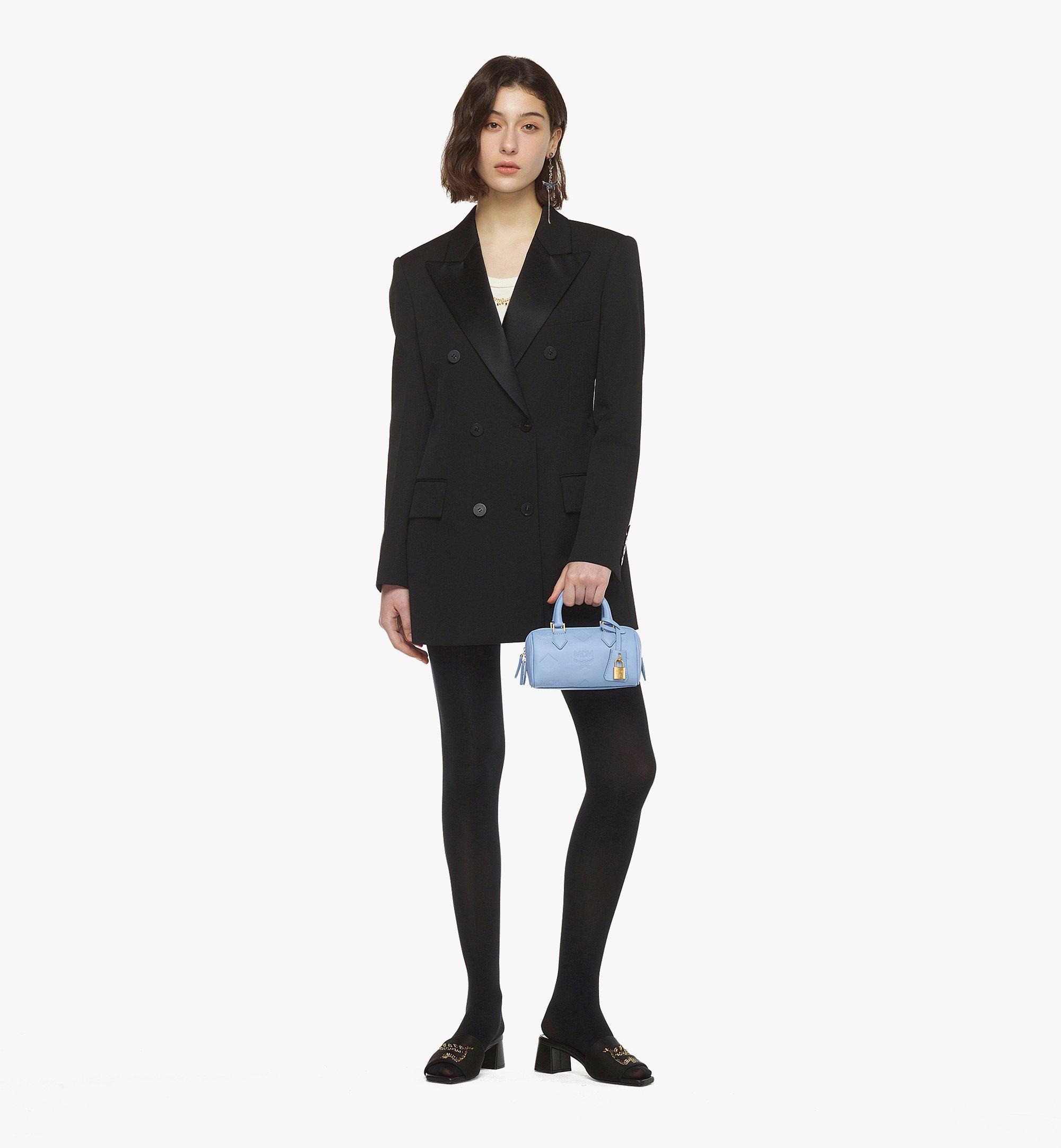 Small Ella Boston Bag in Maxi Monogram Leather Blue | MCM ®US