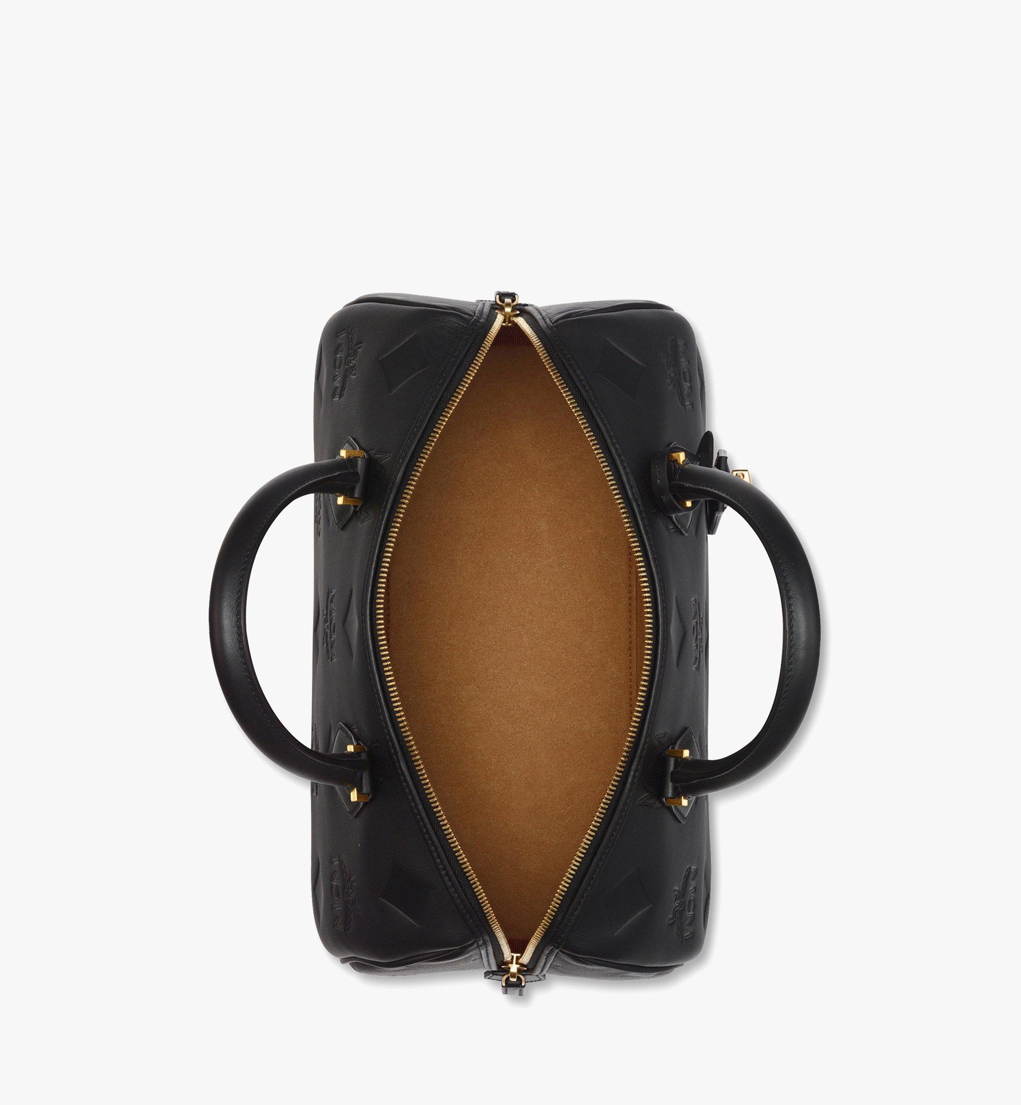Medium Ella Boston Bag in Maxi Monogram Leather Black | MCM ®US