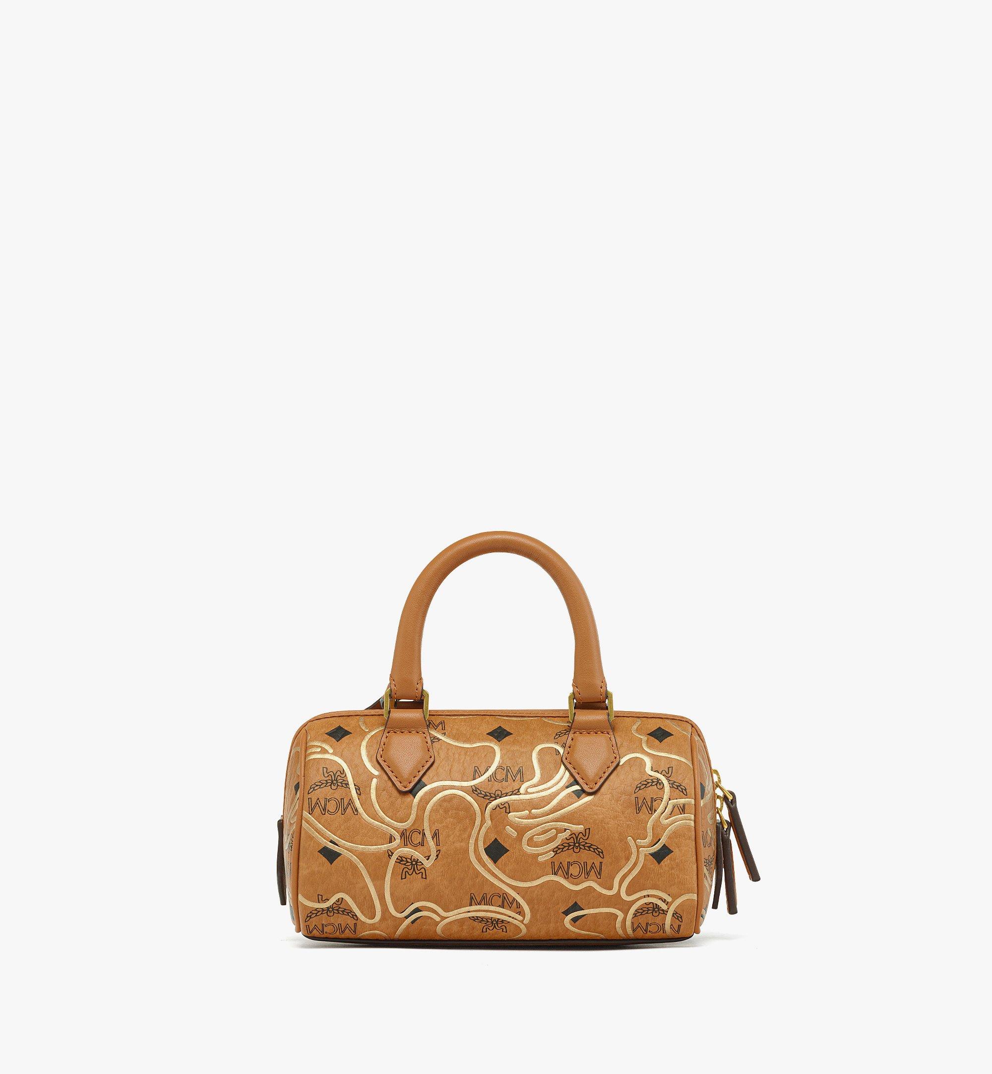 Mini MCM x BAPE Ella Boston bag in Visetos Cognac | MCM ®HK