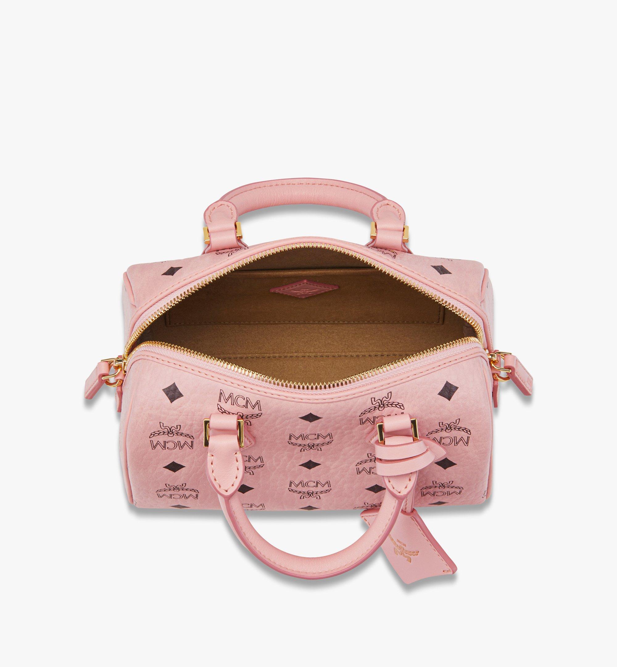 MCM Ella Boston Bag in Visetos Pink MWBFAEA03PZ001 Alternate View 2