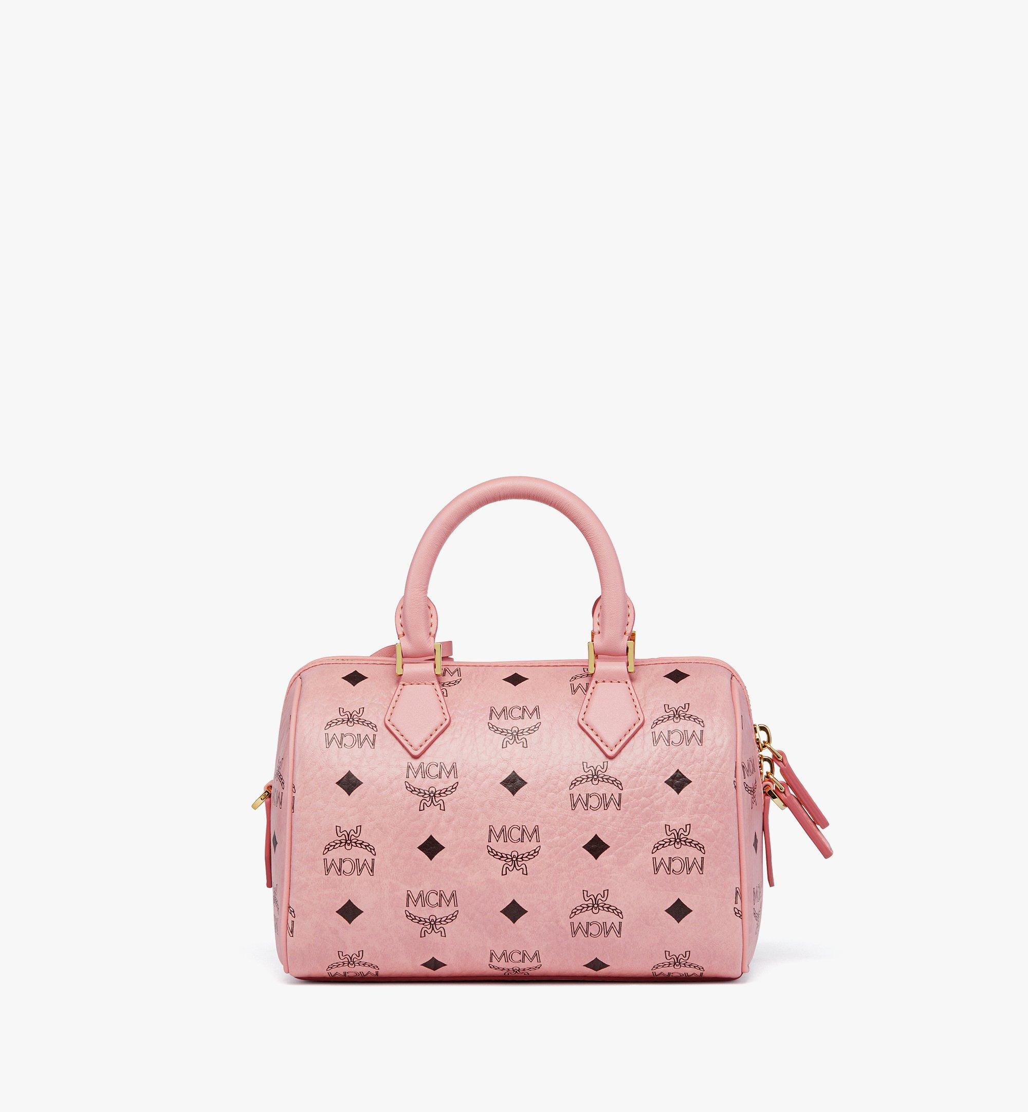 MCM Ella Boston Bag in Visetos Pink MWBFAEA03PZ001 Alternate View 3
