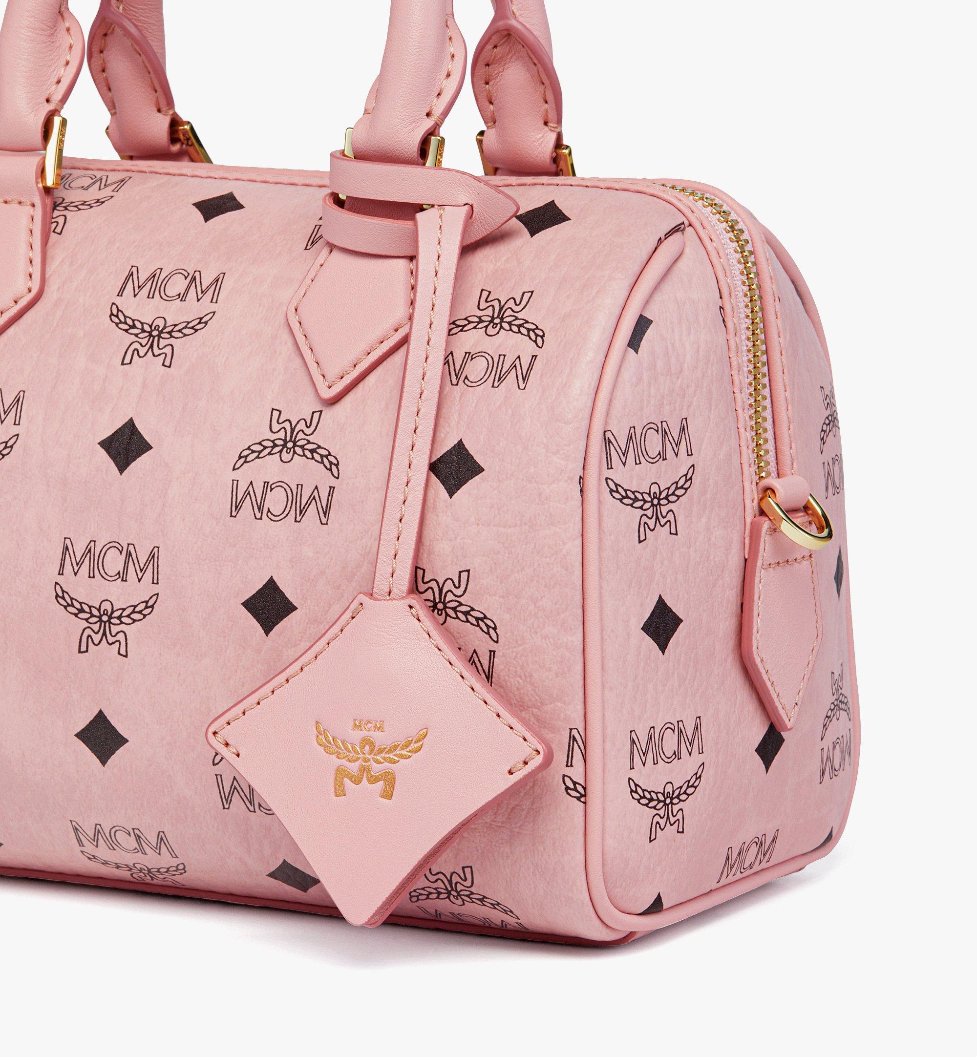 MCM Ella Boston Bag in Visetos Pink MWBFAEA03PZ001 Alternate View 4