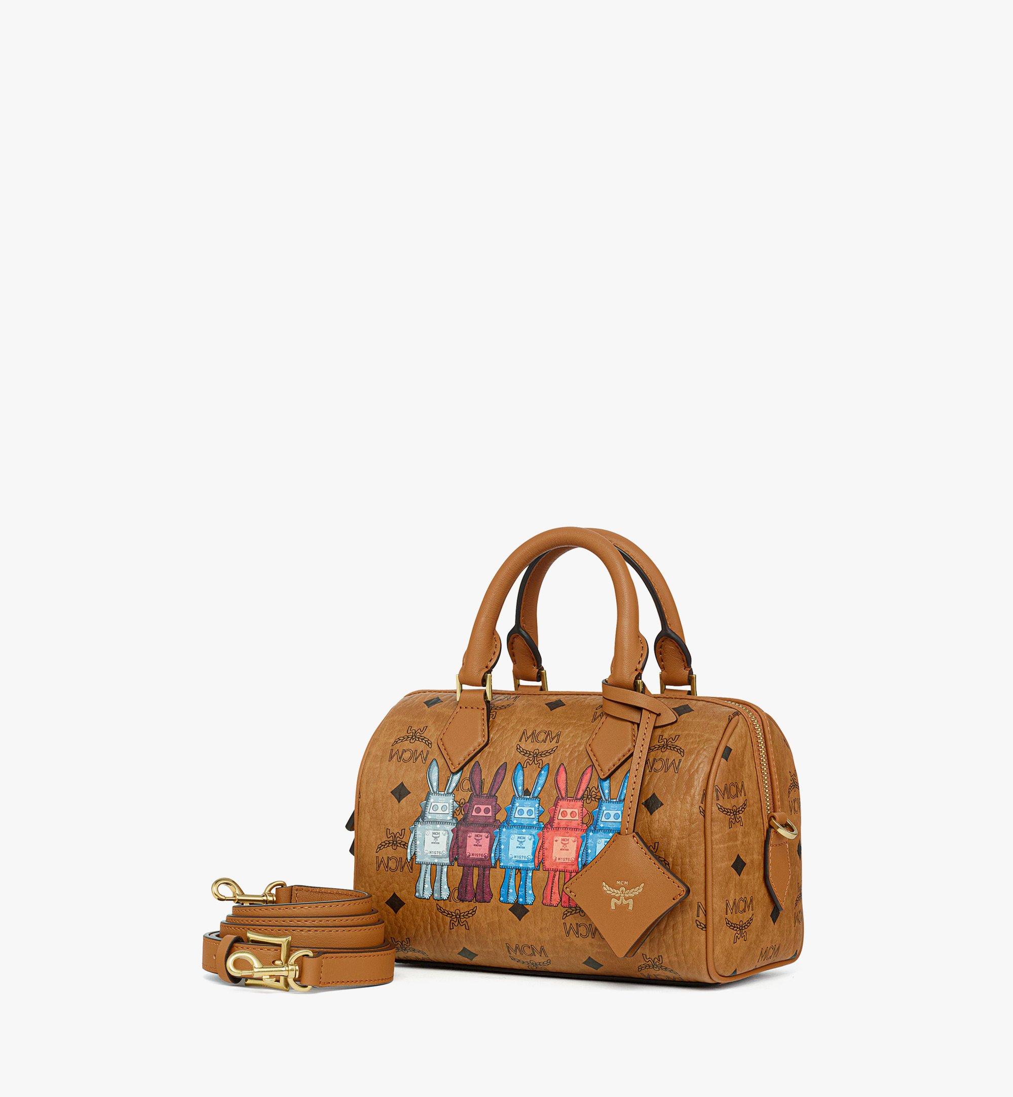 Small Ella Boston Bag in Rabot Visetos Cognac | MCM ®US