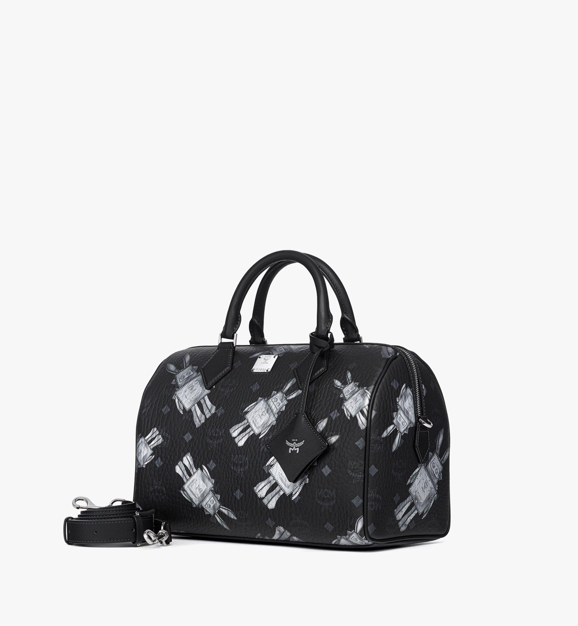 美品✨MCM エムシーエム ボストンバッグ ヴィセトス ホワイト ブラック 総柄 MCM（エムシーエム） エム シー エム ヴィセトス モノグラム ミニ