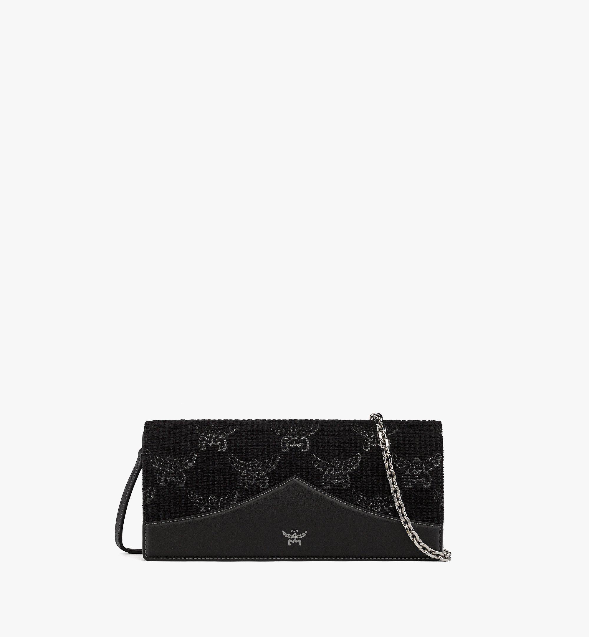 MCM Diamond Clutch in Lauretos Lurex Jacquard Black MWCGSAK01BK001 Alternate View 1