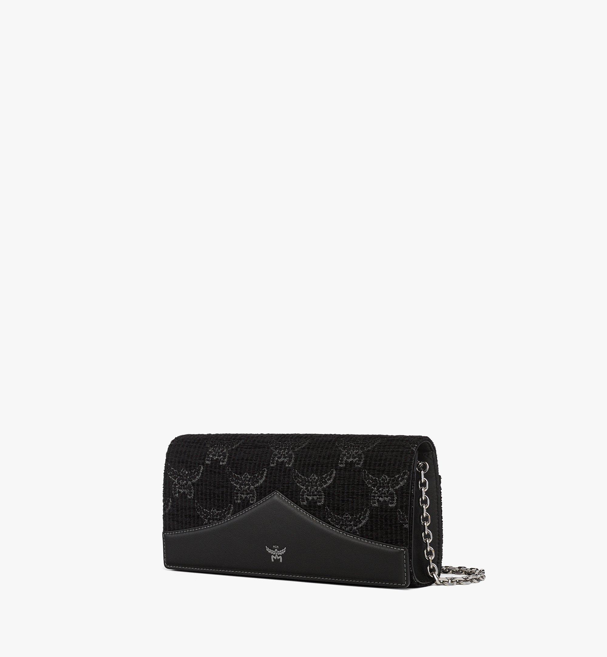 MCM Diamond Clutch in Lauretos Lurex Jacquard Black MWCGSAK01BK001 Alternate View 1