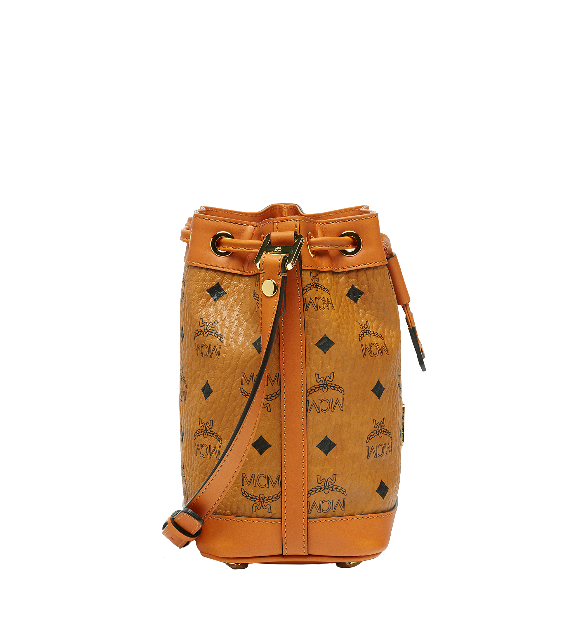 MCM Heritage Drawstring in Visetos Cognac MWD6AVI32CO001 Alternate View 2