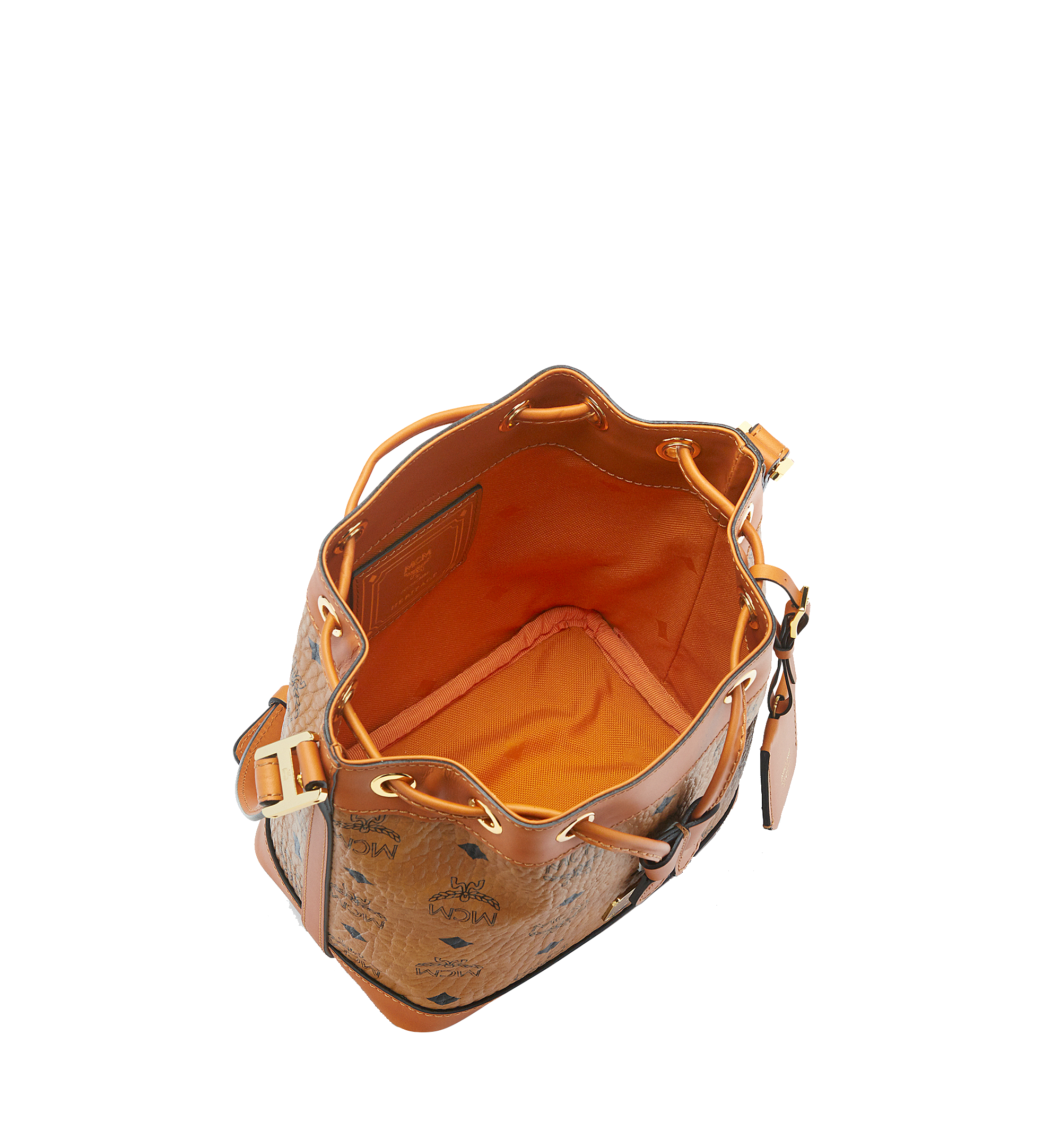 MCM Heritage Drawstring in Visetos Cognac MWD6AVI32CO001 Alternate View 4