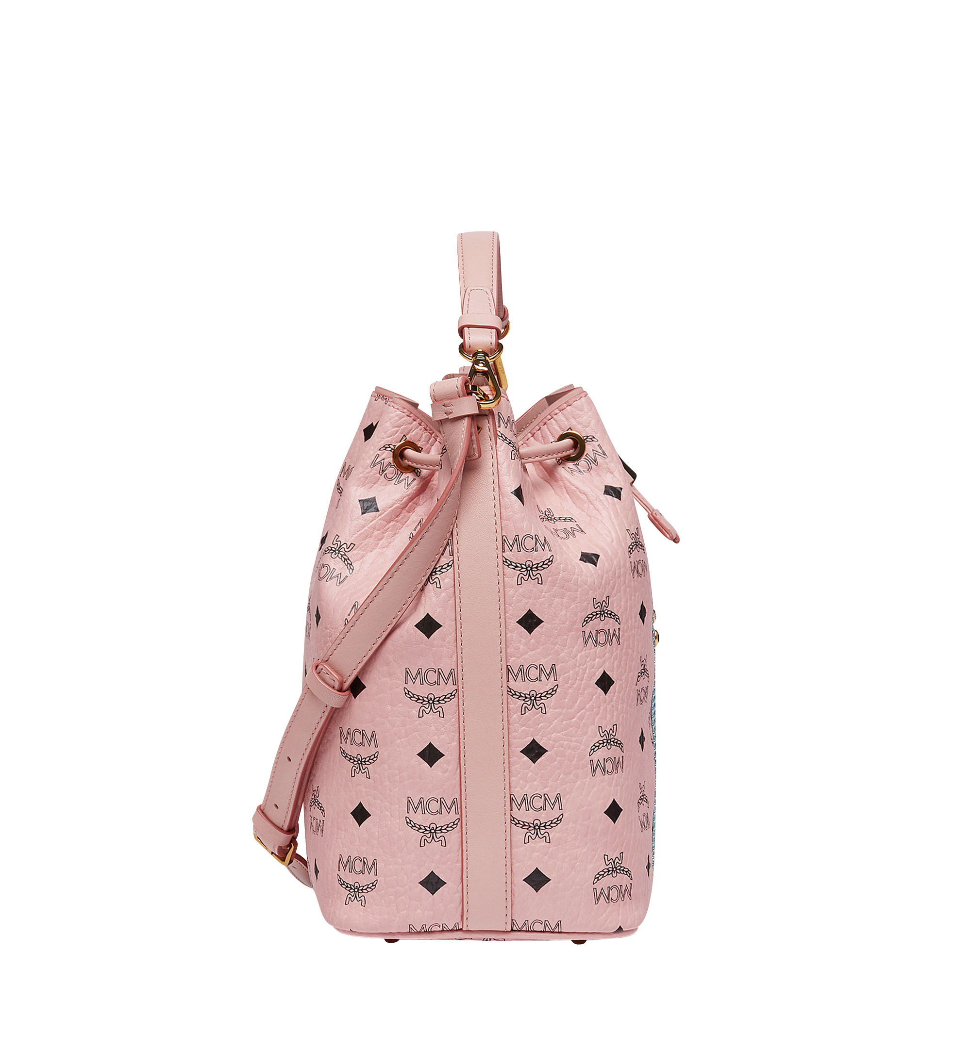 MCM Rabbit Drawstring in Visetos Pink MWD8SXL78PZ001 Plus de photos 2