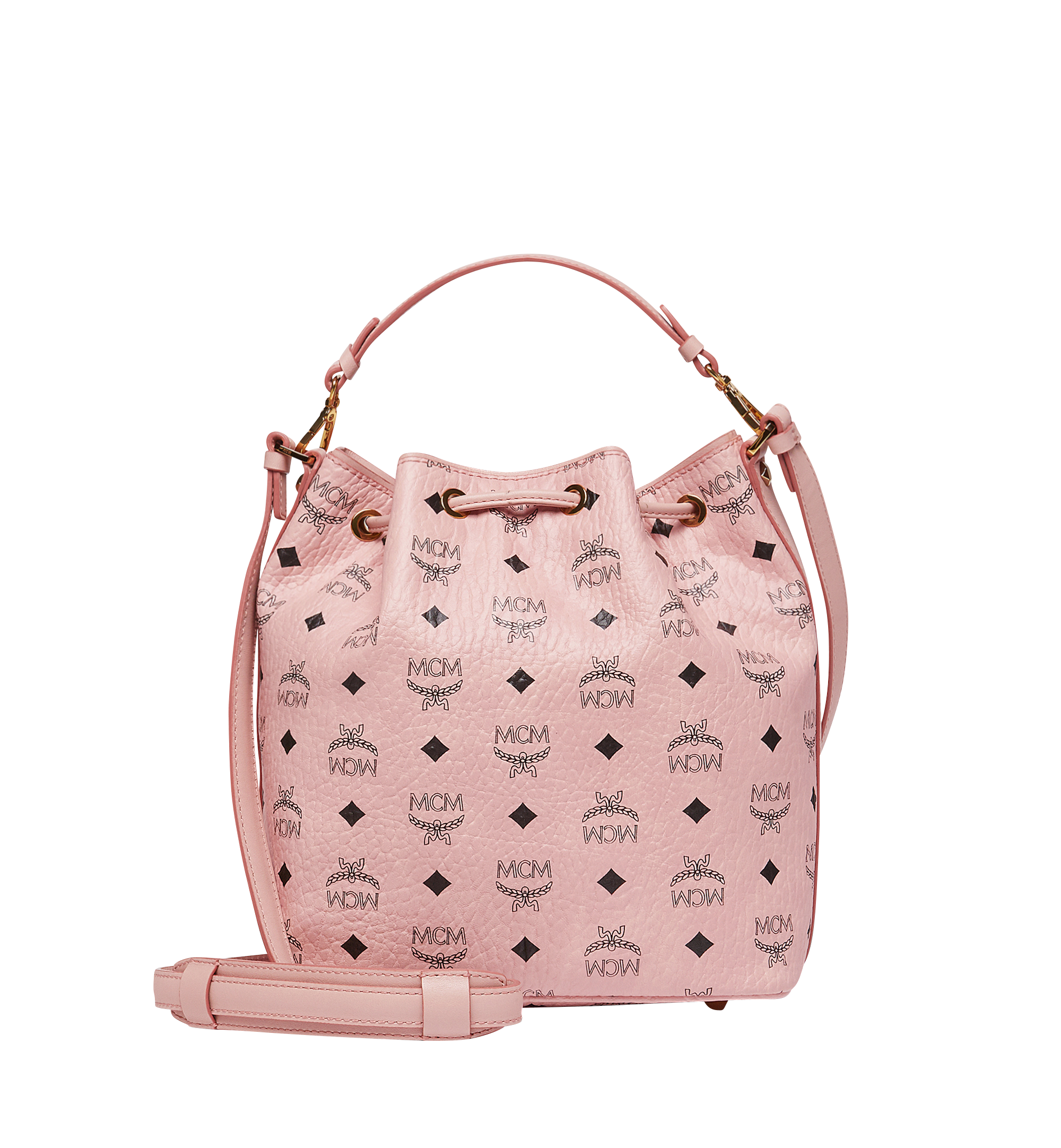 MCM Rabbit Drawstring in Visetos Pink MWD8SXL78PZ001 Plus de photos 3