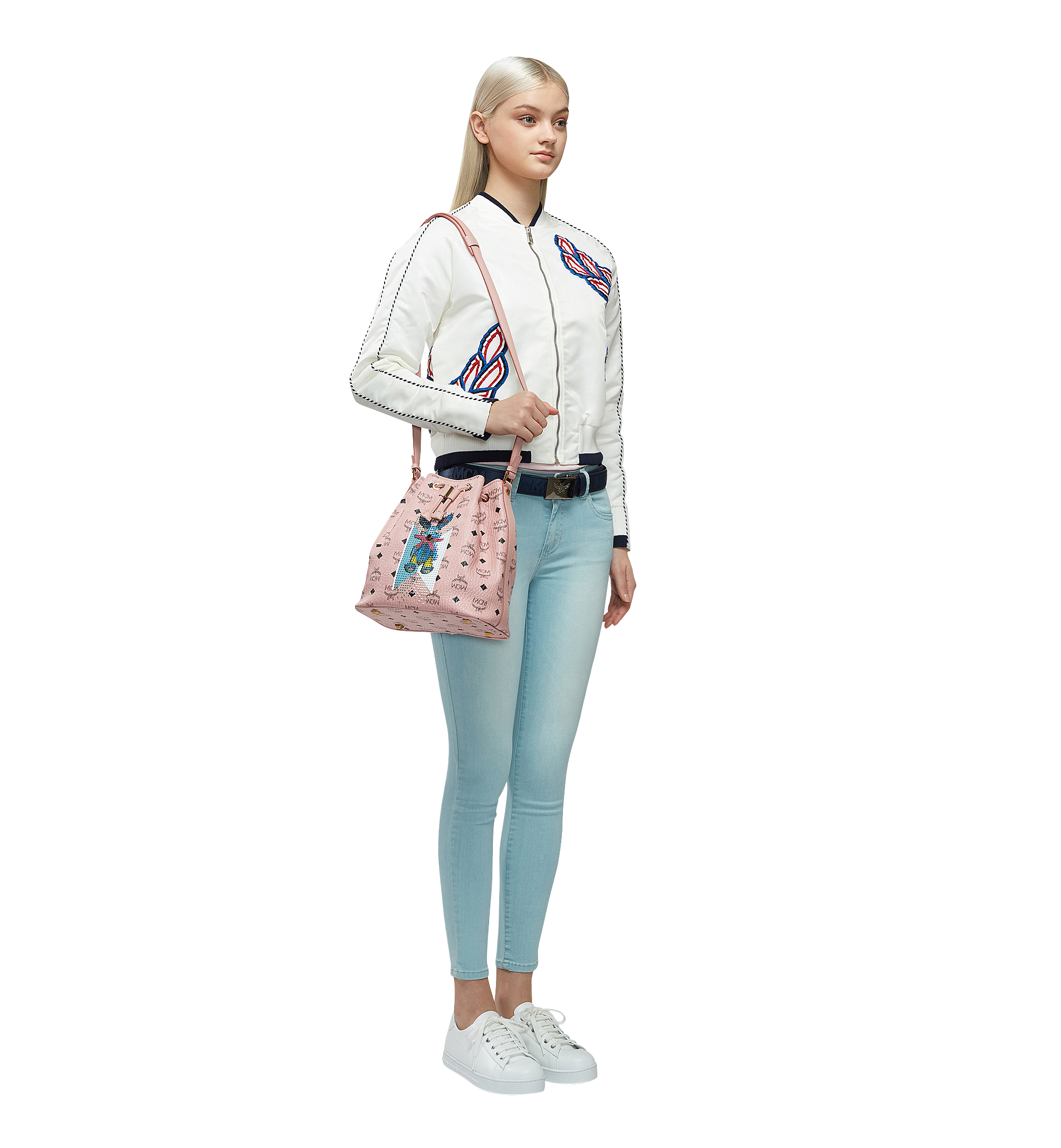 MCM Rabbit Drawstring in Visetos Pink MWD8SXL78PZ001 Plus de photos 5