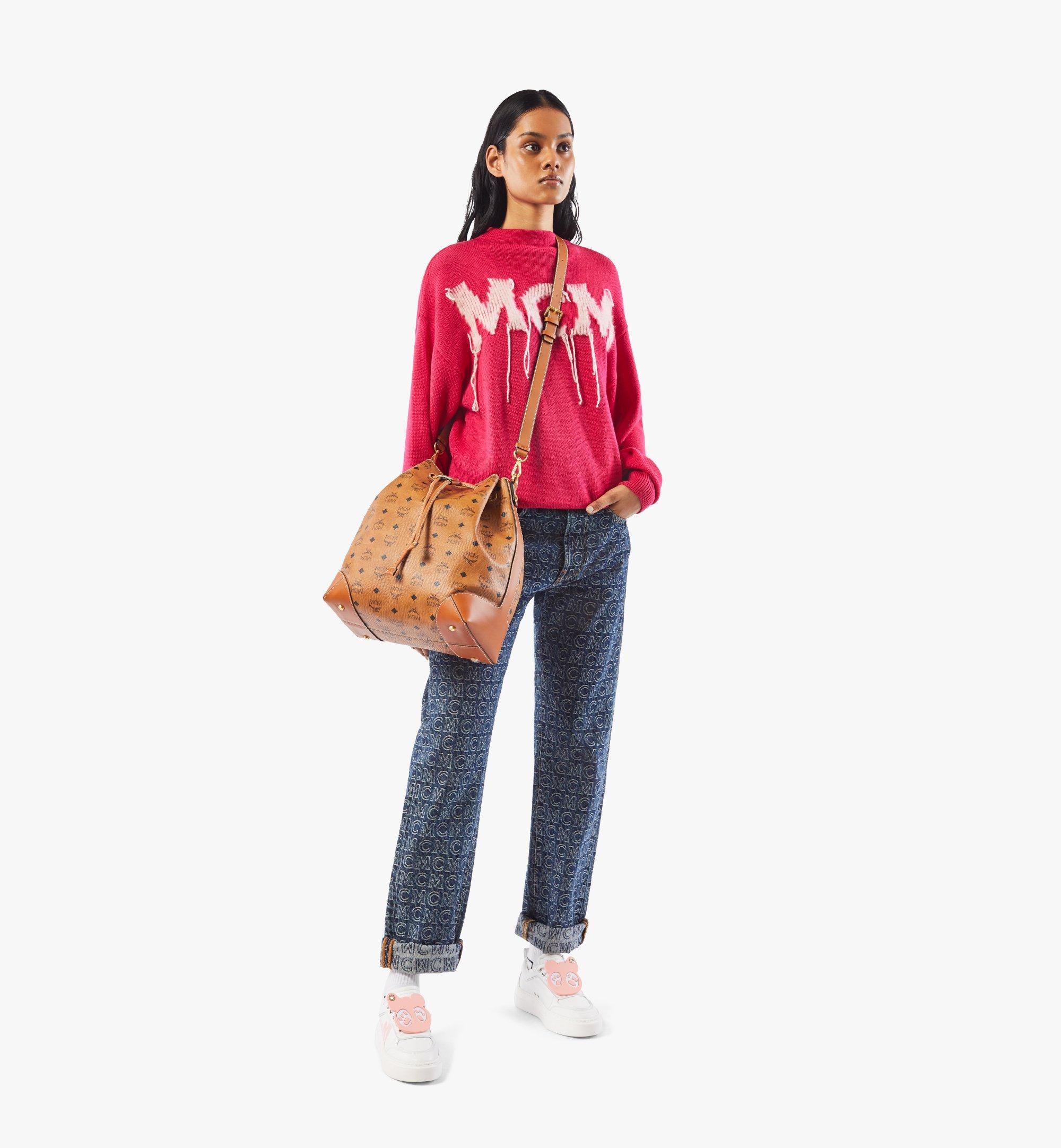 Mcm Drawstring Visetos Bucket Bag