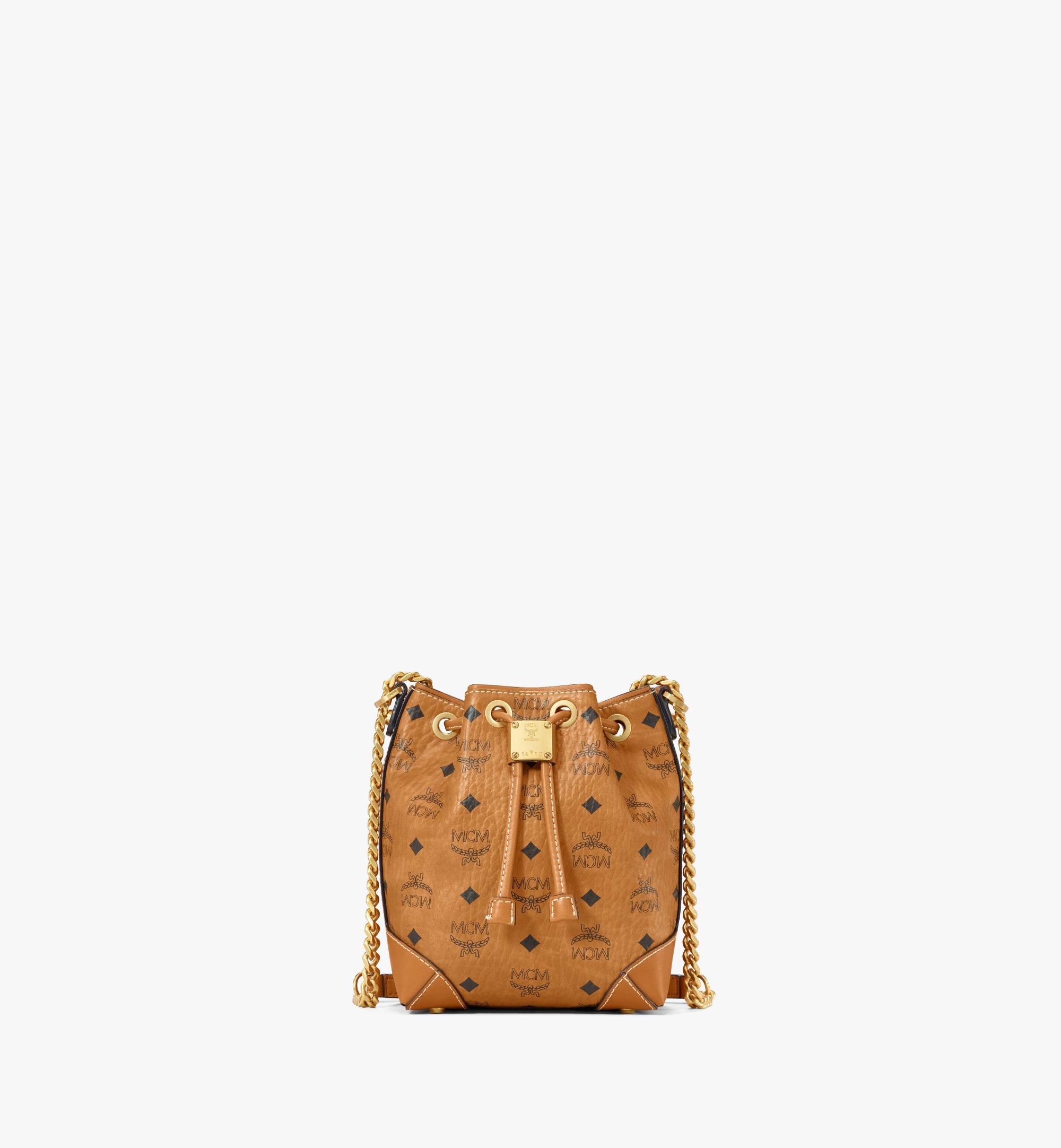 MCM Mini Drawstring Bag - Cognac in Brown