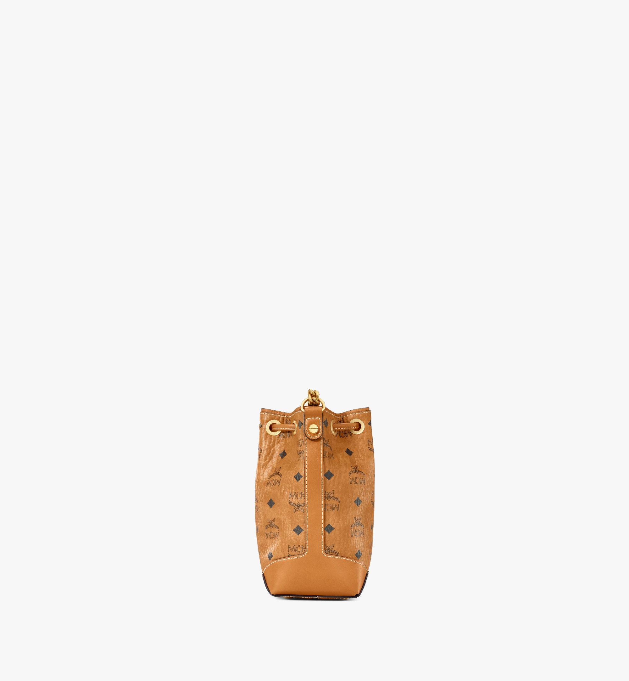 Large Klassik Drawstring Bag in Visetos Cognac