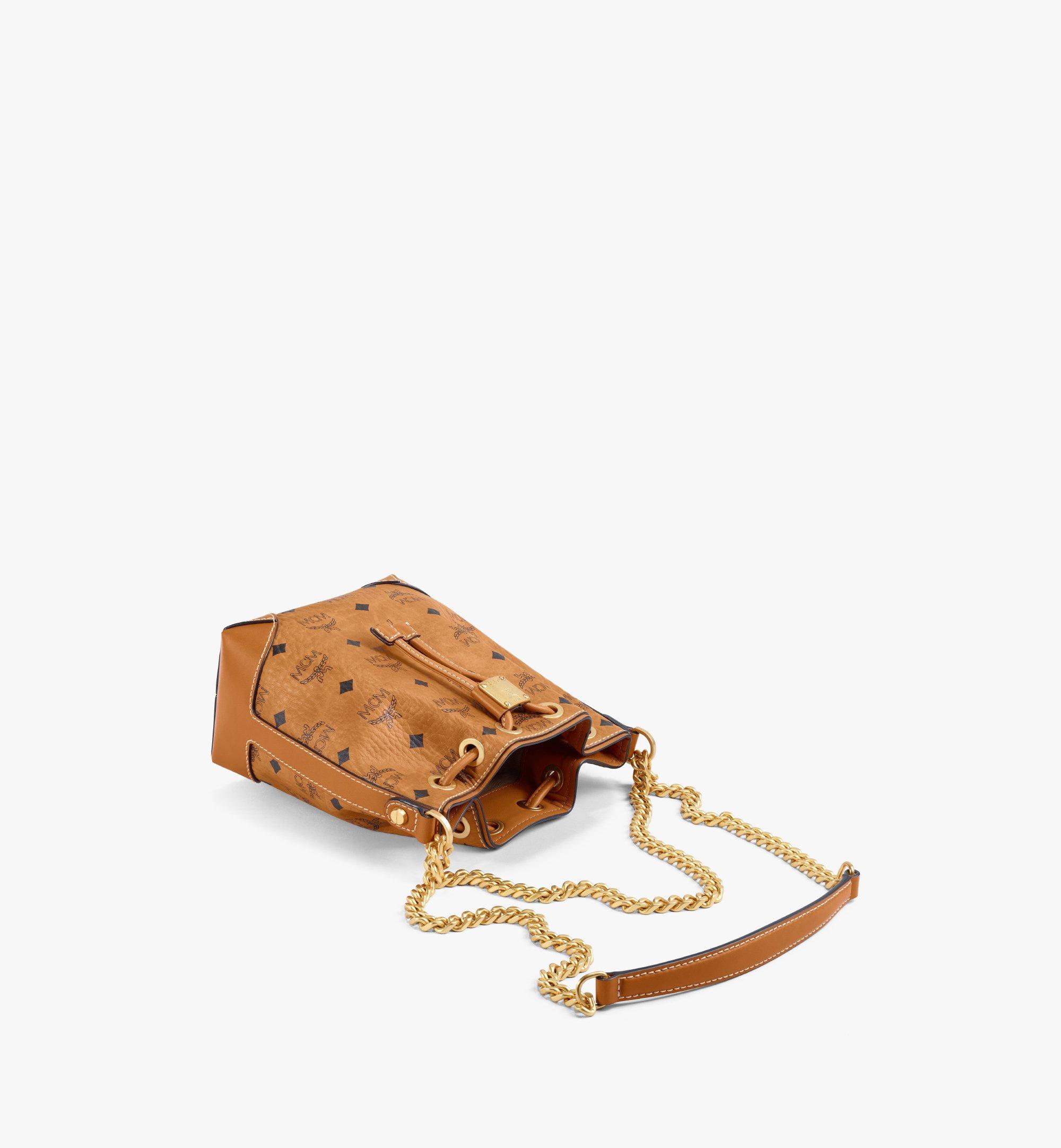 MCM Mini Drawstring Bag - Cognac in Brown