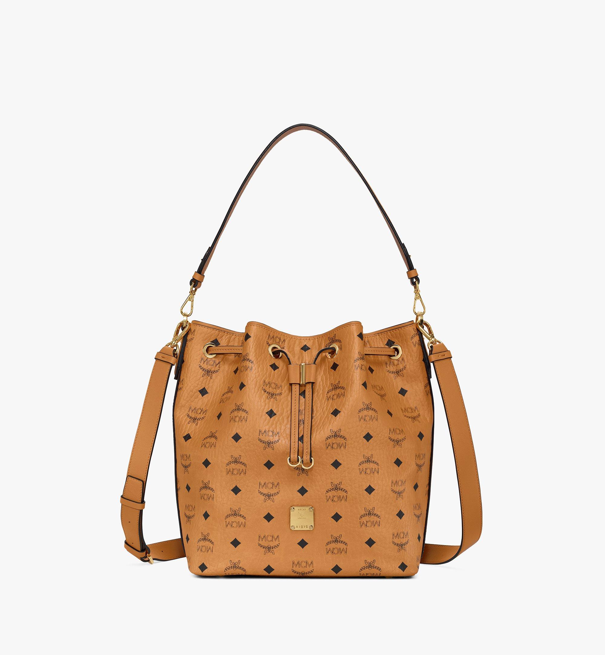 Medium Aren Drawstring Bag in Visetos Original Cognac | MCM ®UK