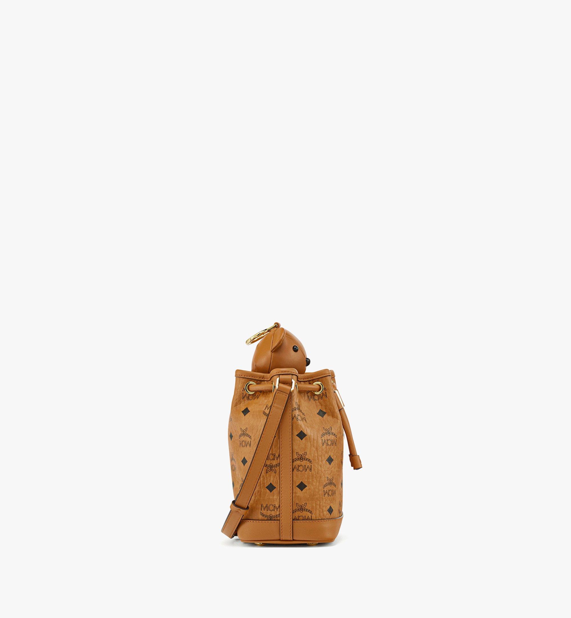 Mini MCM Park Bear Drawstring Bag in Visetos Cognac | MCM ®US