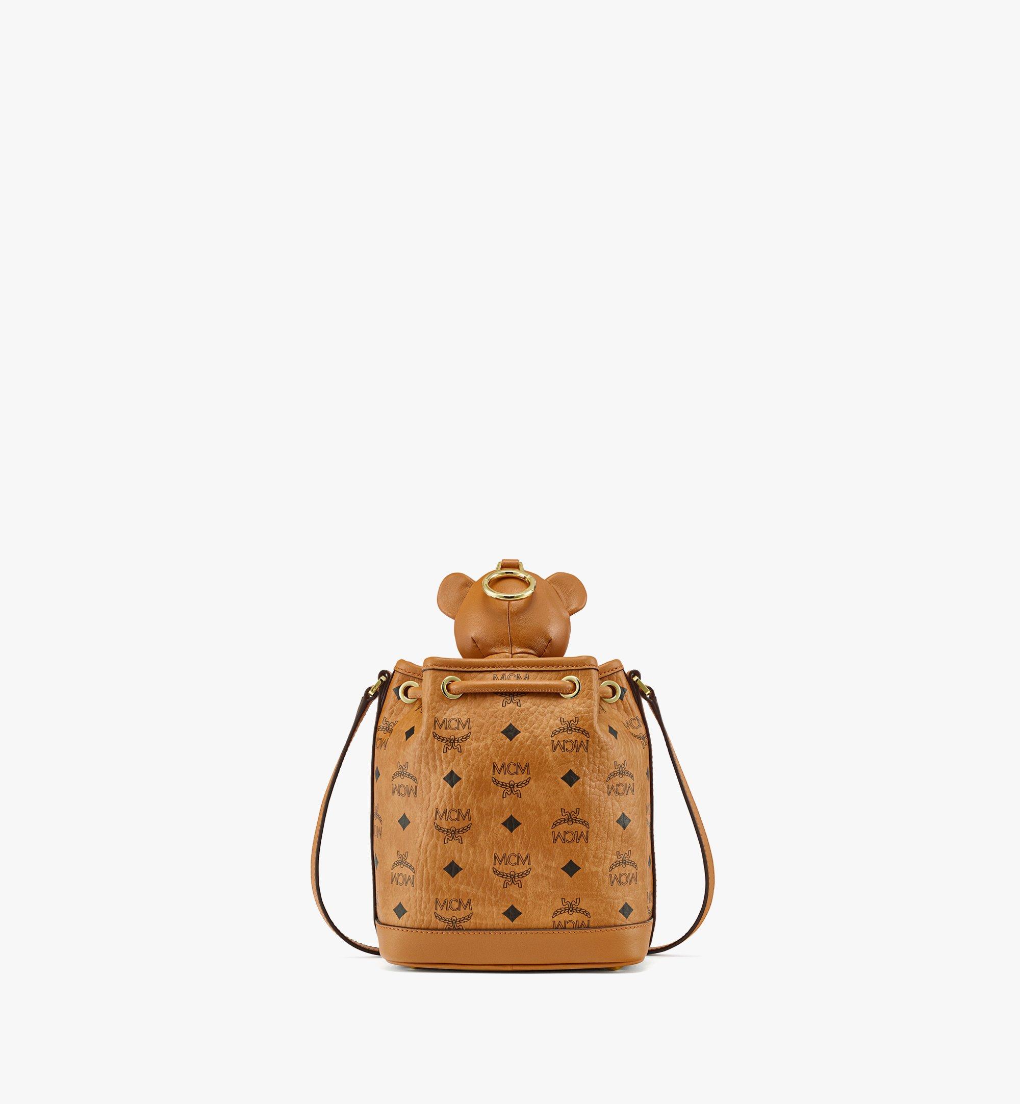 Mini MCM Park Bear Drawstring Bag in Visetos Cognac | MCM ®US