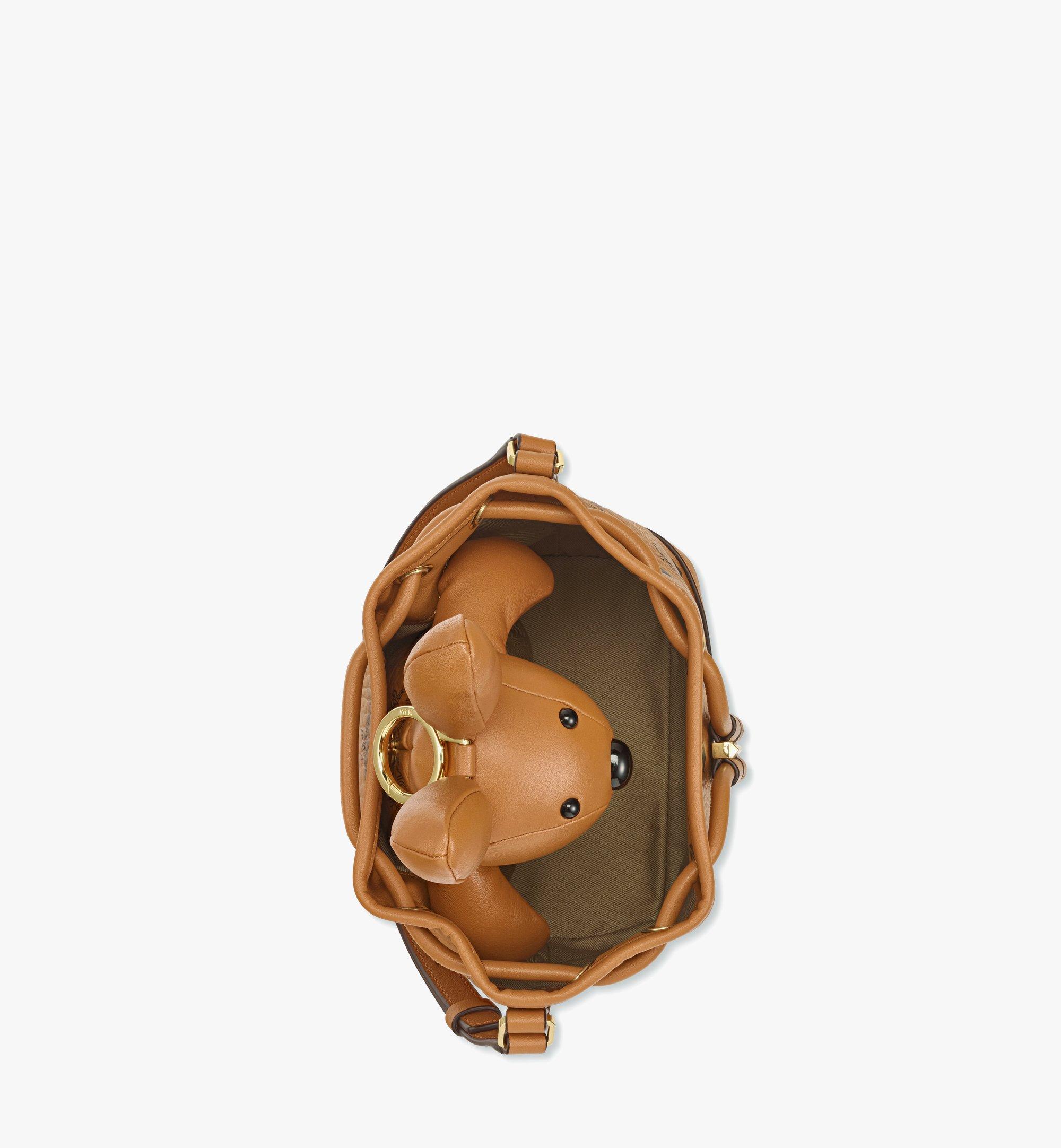 Mini MCM Park Rabbit Drawstring Bag in Visetos Cognac MCM CA