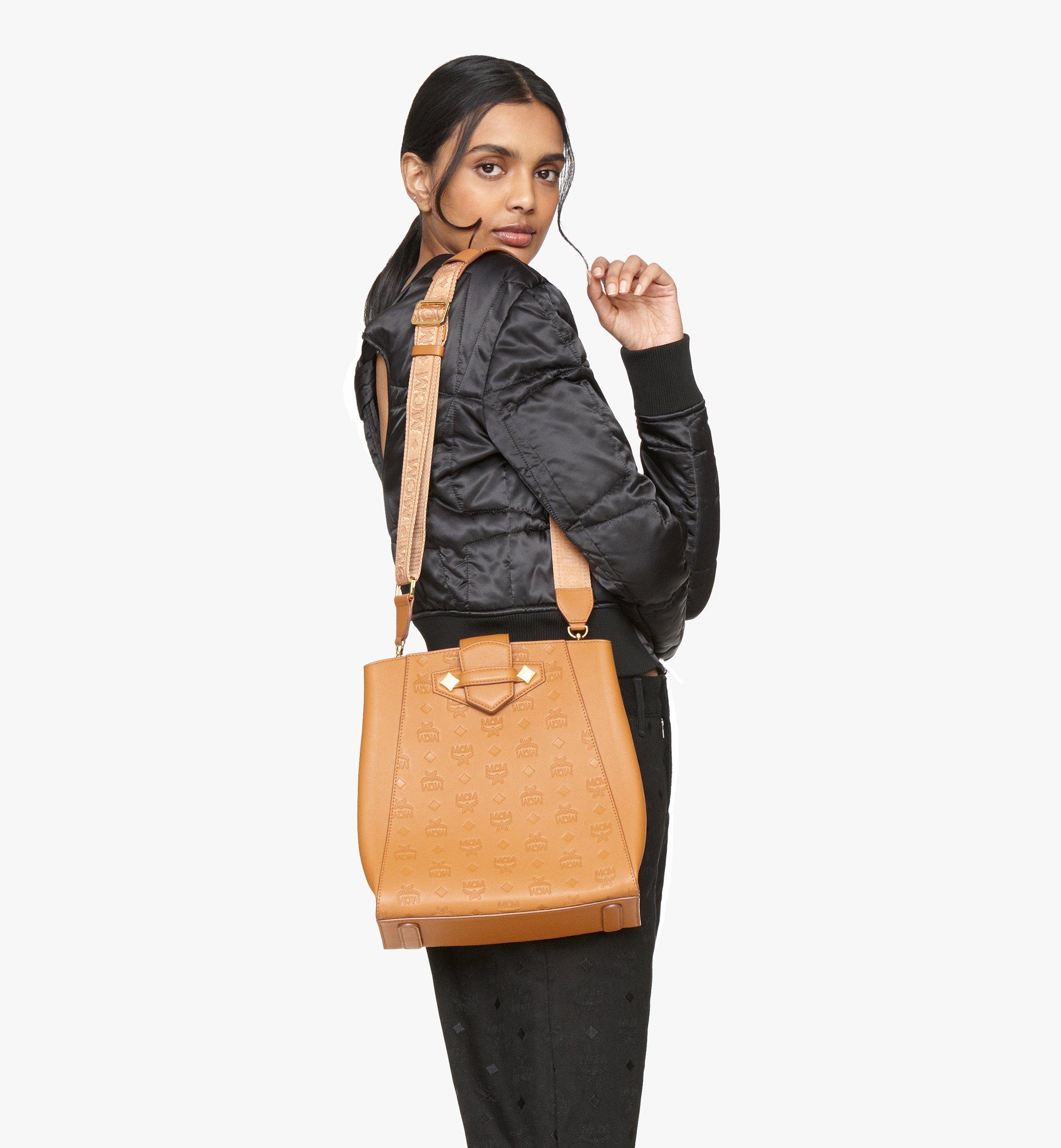 cognac bucket bag