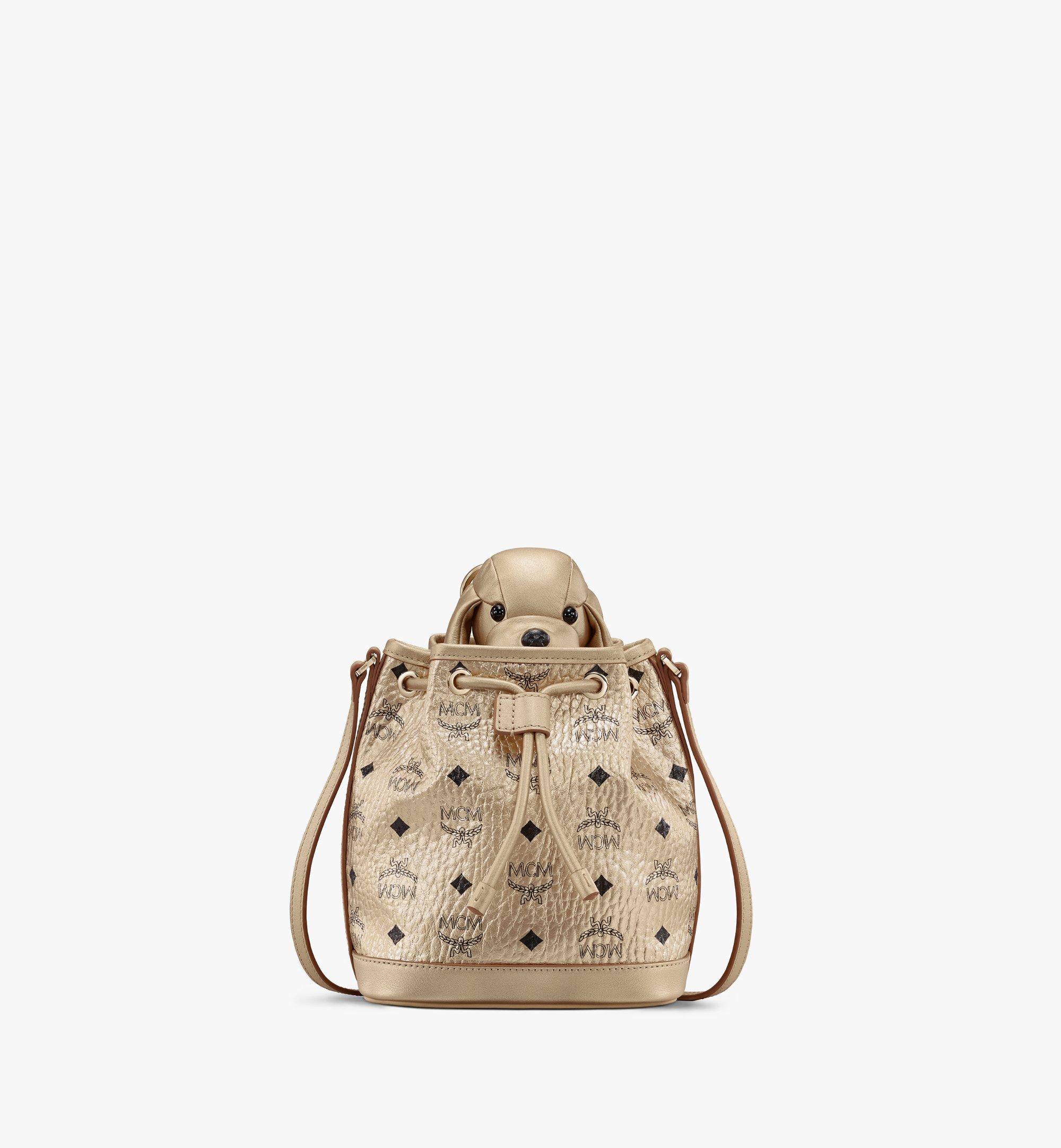 MCM Zoo Dog Drawstring Bag in Visetos