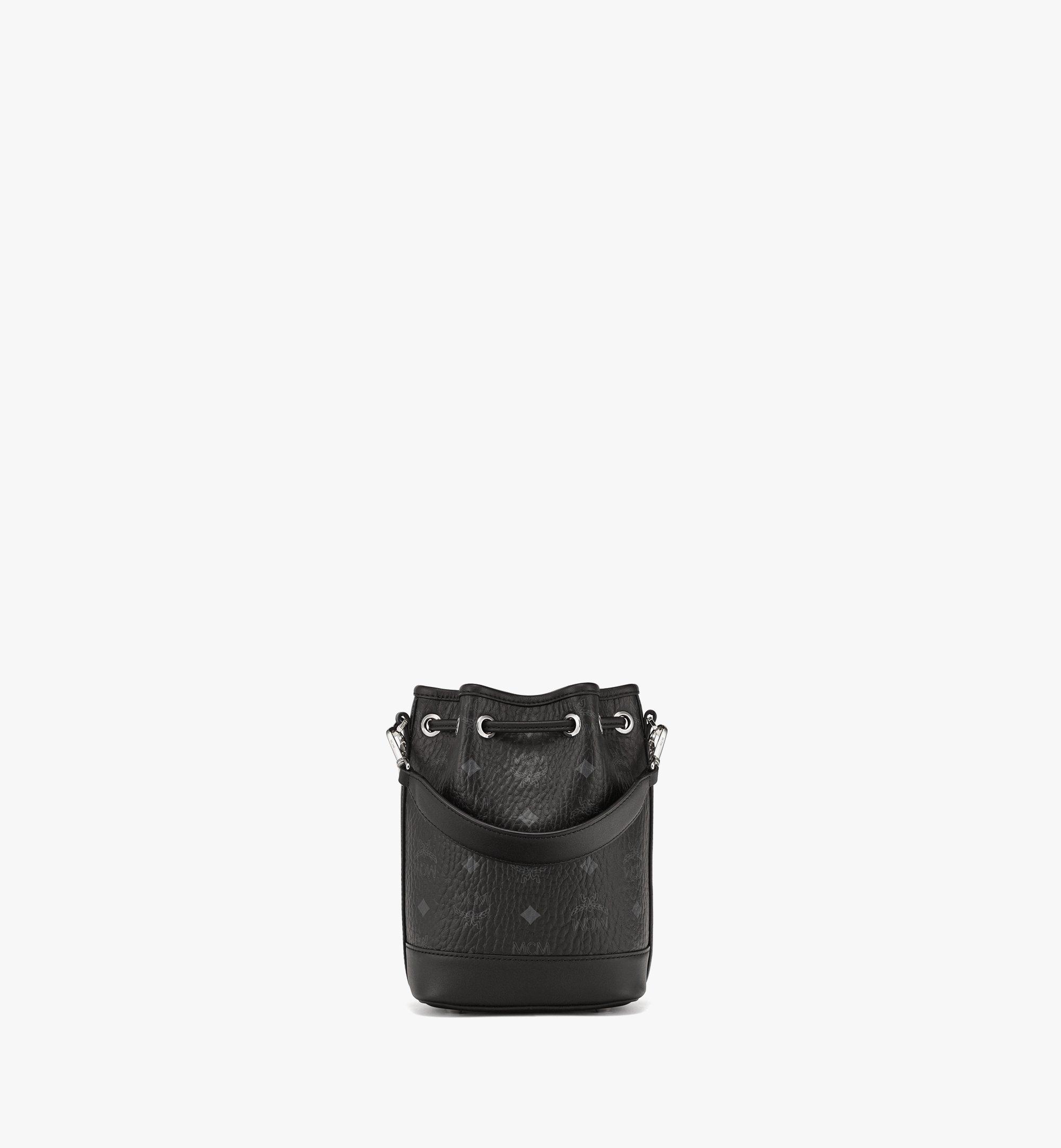 mcm drawstring bag black