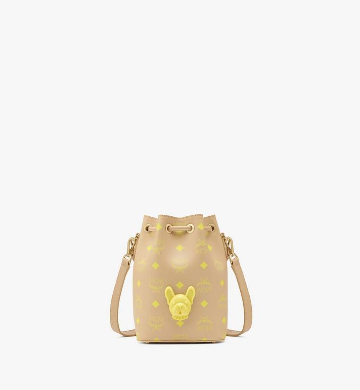 Mini M Pup Drawstring Bag in Color Splash Logo Leather Beige | MCM ®CN
