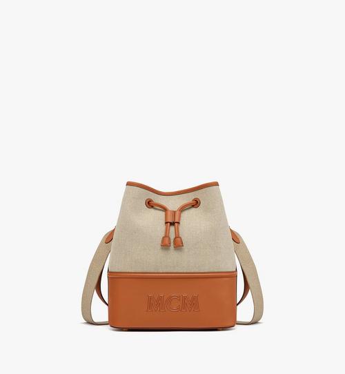 Aren Drawstring Bag in Linen Leather Mix