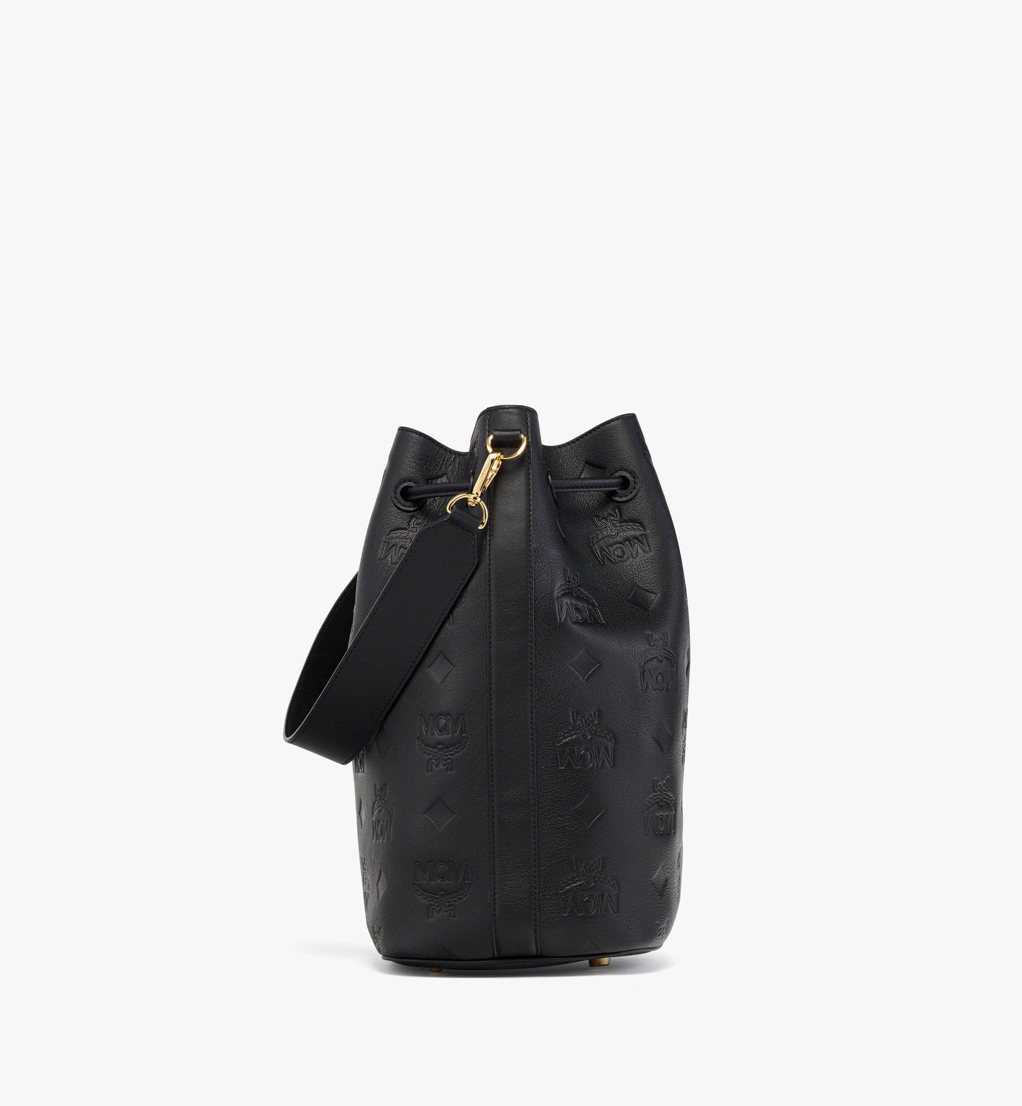 Large Dessau Drawstring Bag in Visetos Black