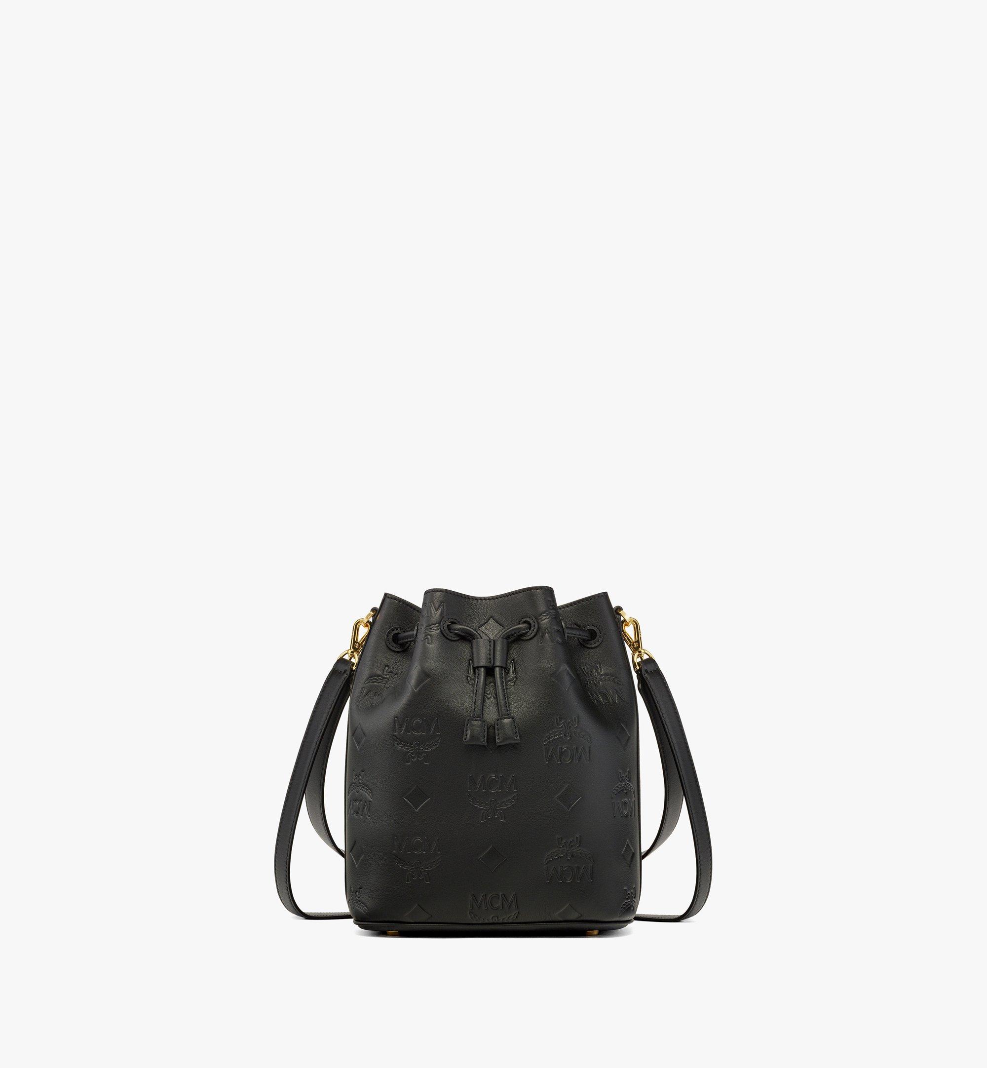 Medium Dessau Drawstring In Embossed Monogram Leather Black