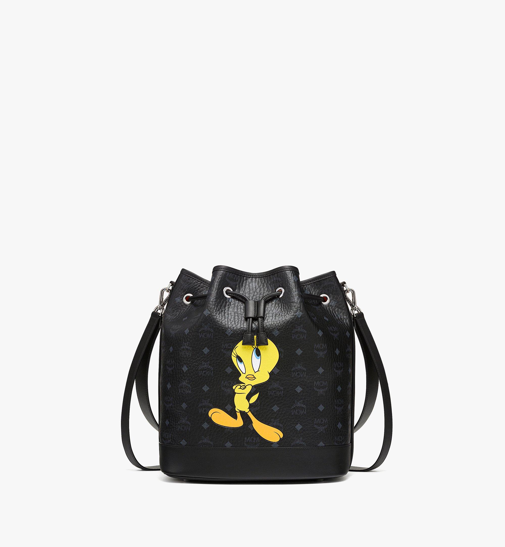 Looney Tunes x MCM  Dessau Drawstring Bag in Visetos
