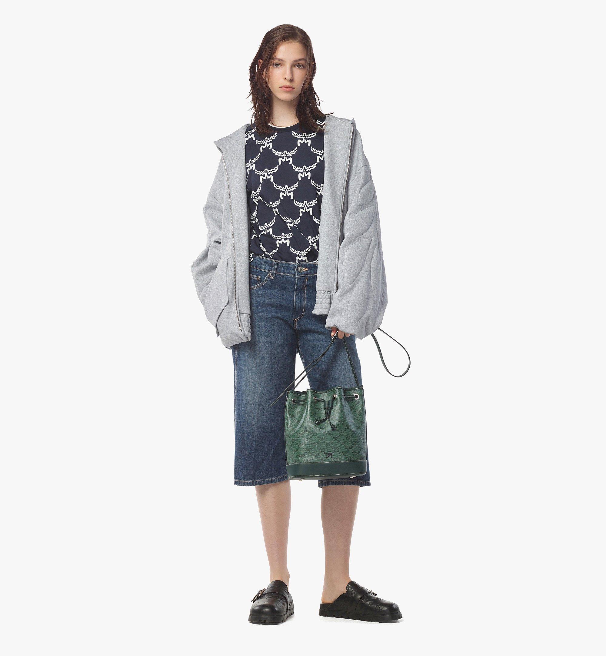 MCM Himmel Drawstring Bag in Lauretos Green MWDESAC01G0001 Alternate View 2