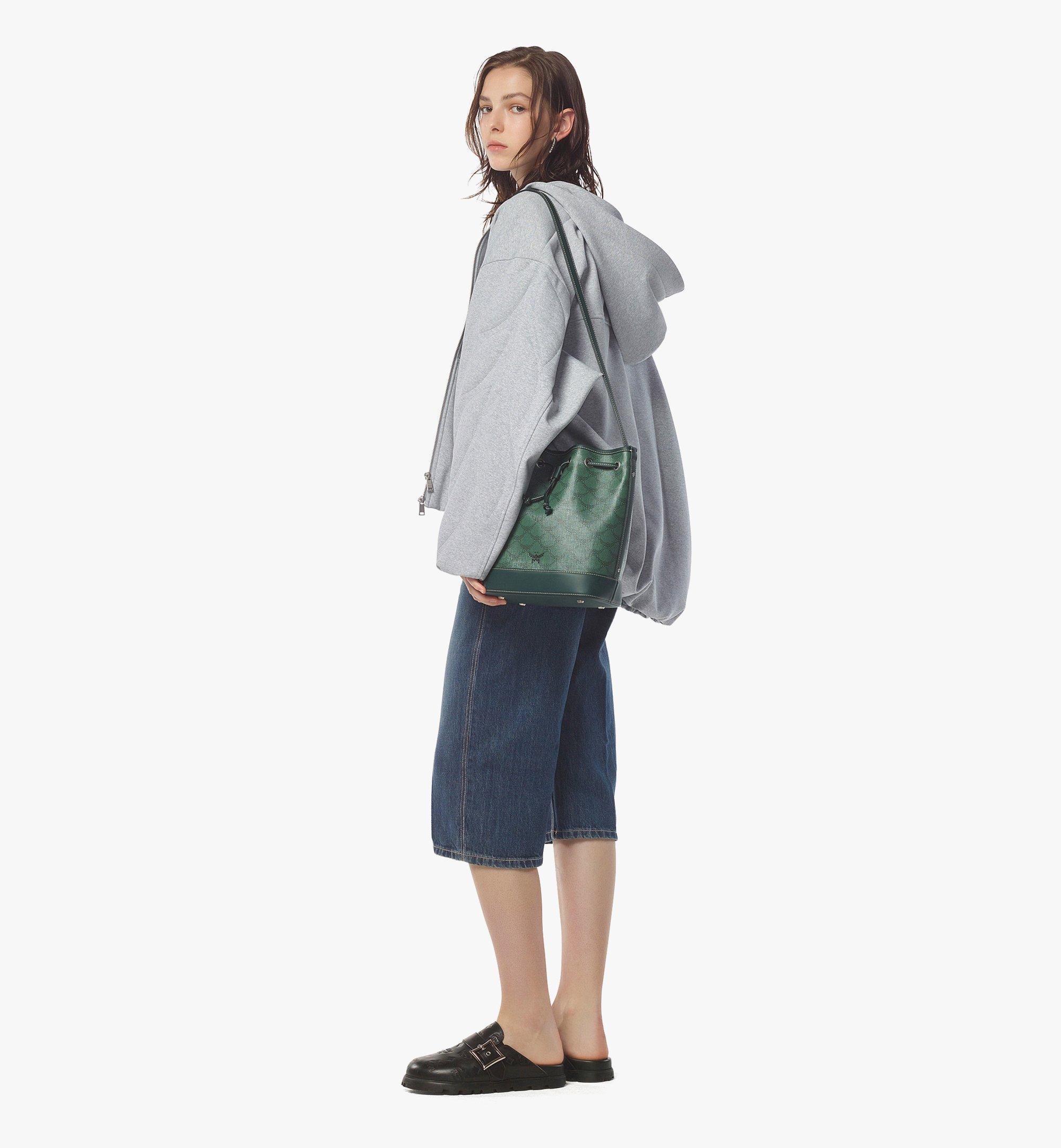 MCM Himmel Drawstring Bag in Lauretos Green MWDESAC01G0001 Alternate View 4