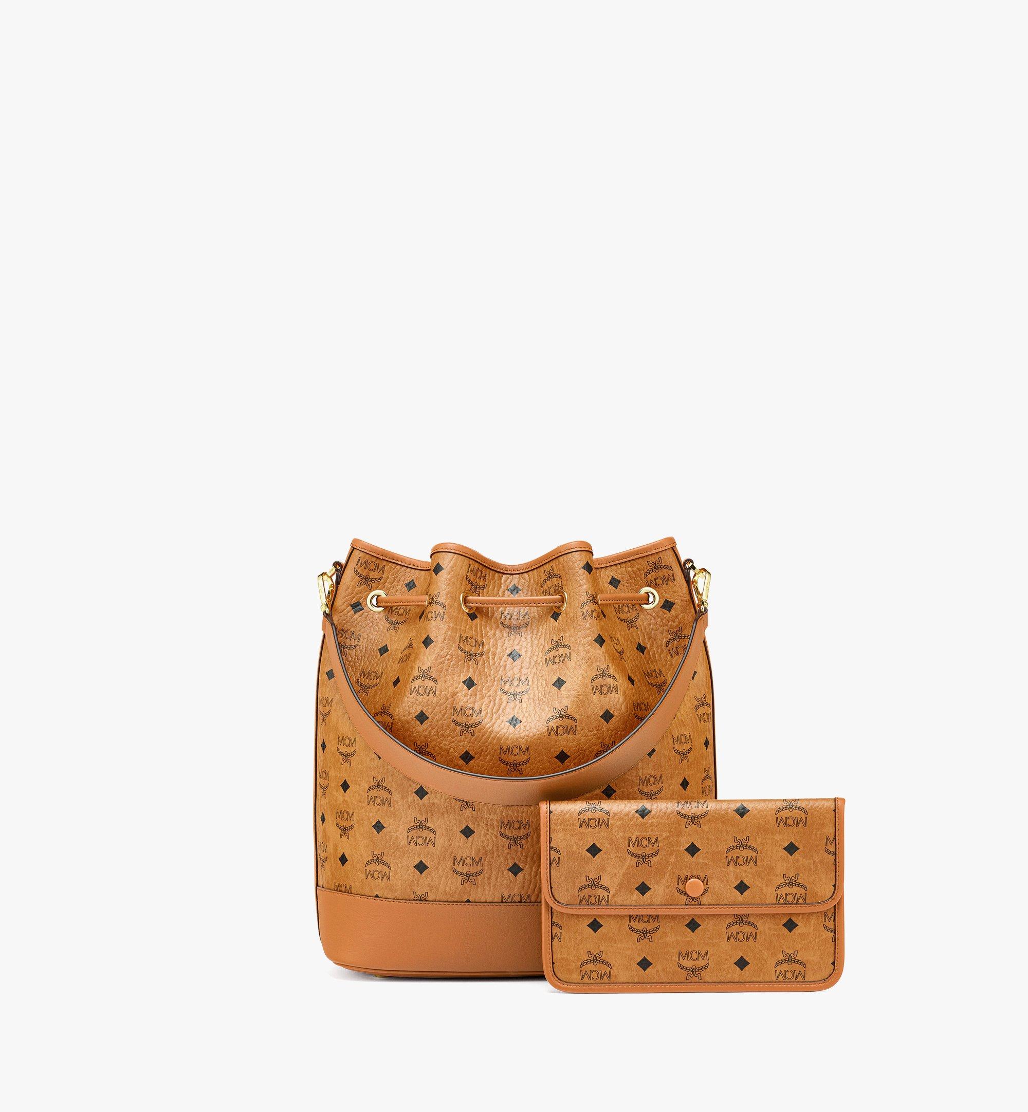MCM Dessau Drawstring Bag in Visetos Cognac MWDESDU02CO001 Alternate View 3