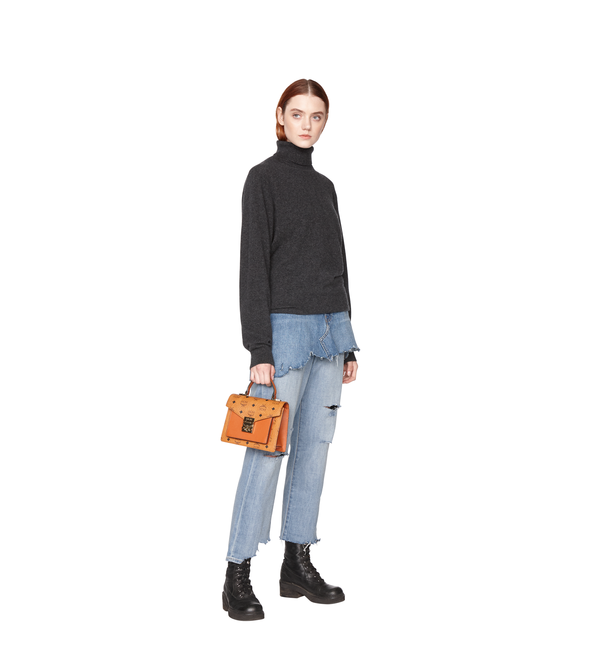 MCM Tracy Satchel-Tasche in Visetos Cognac MWE8APA69CO001 Noch mehr sehen 4