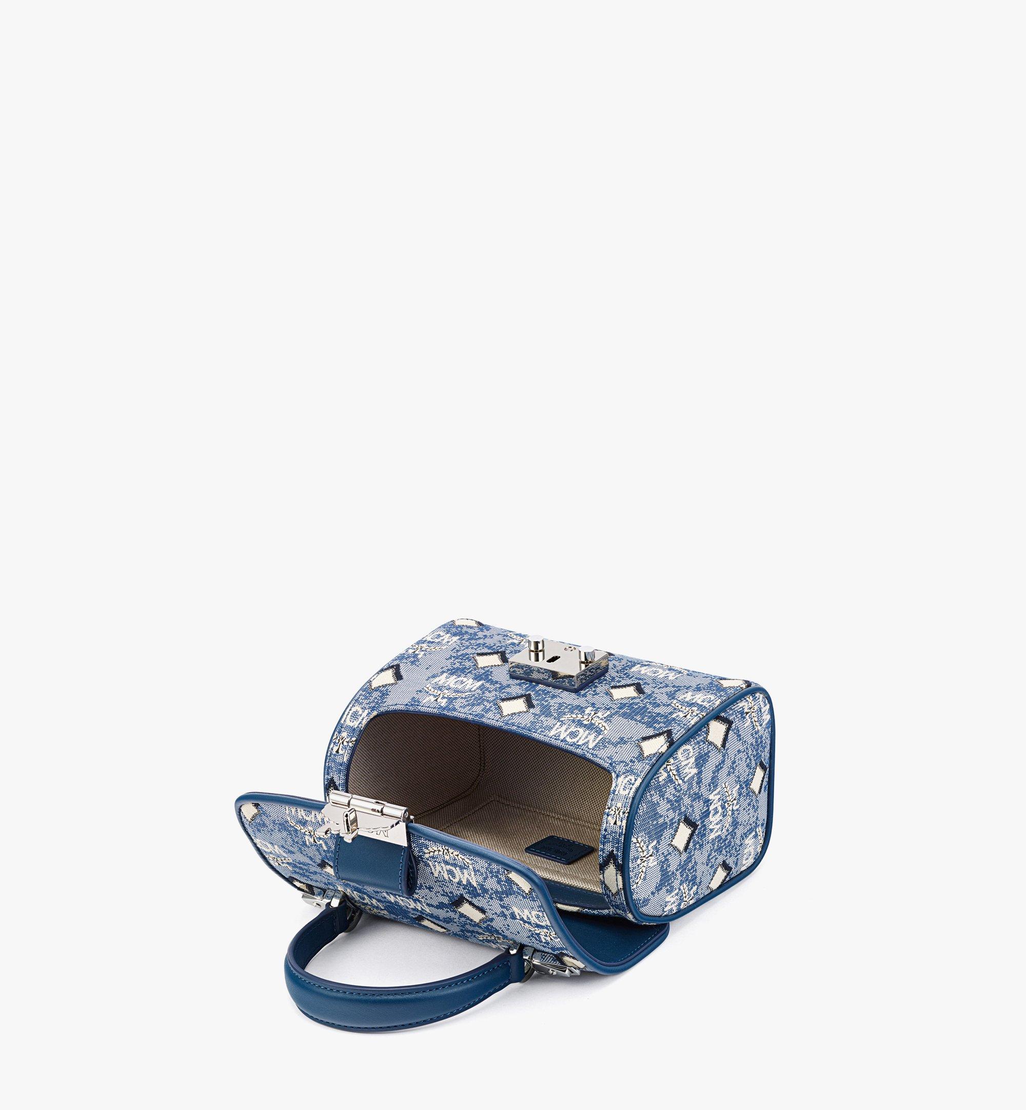 MCM Tracy Satchel in Vintage Monogram Jacquard Blue MWEBATQ01LU001 Alternate View 2