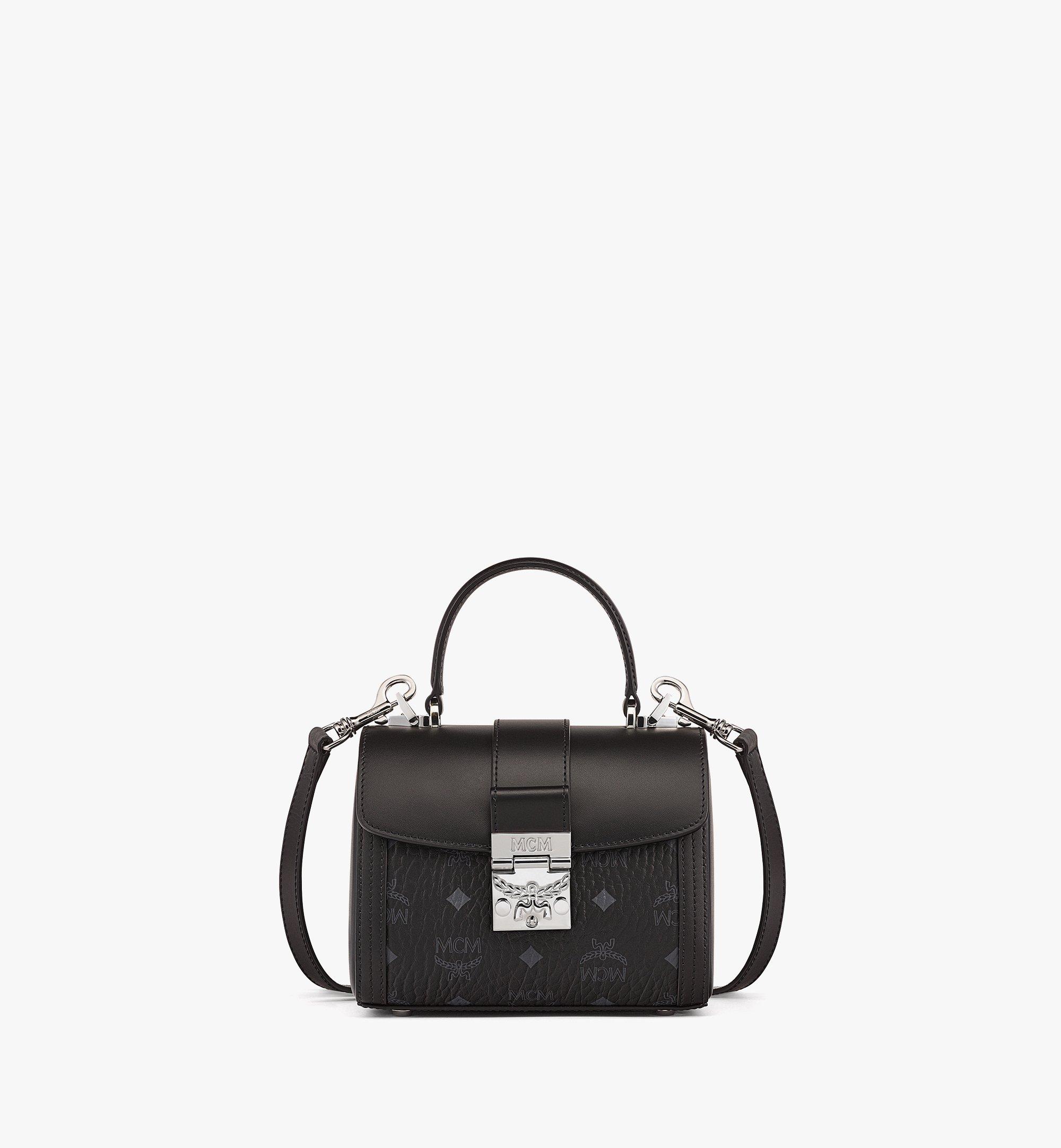 Small Tracy Satchel in Visetos Black