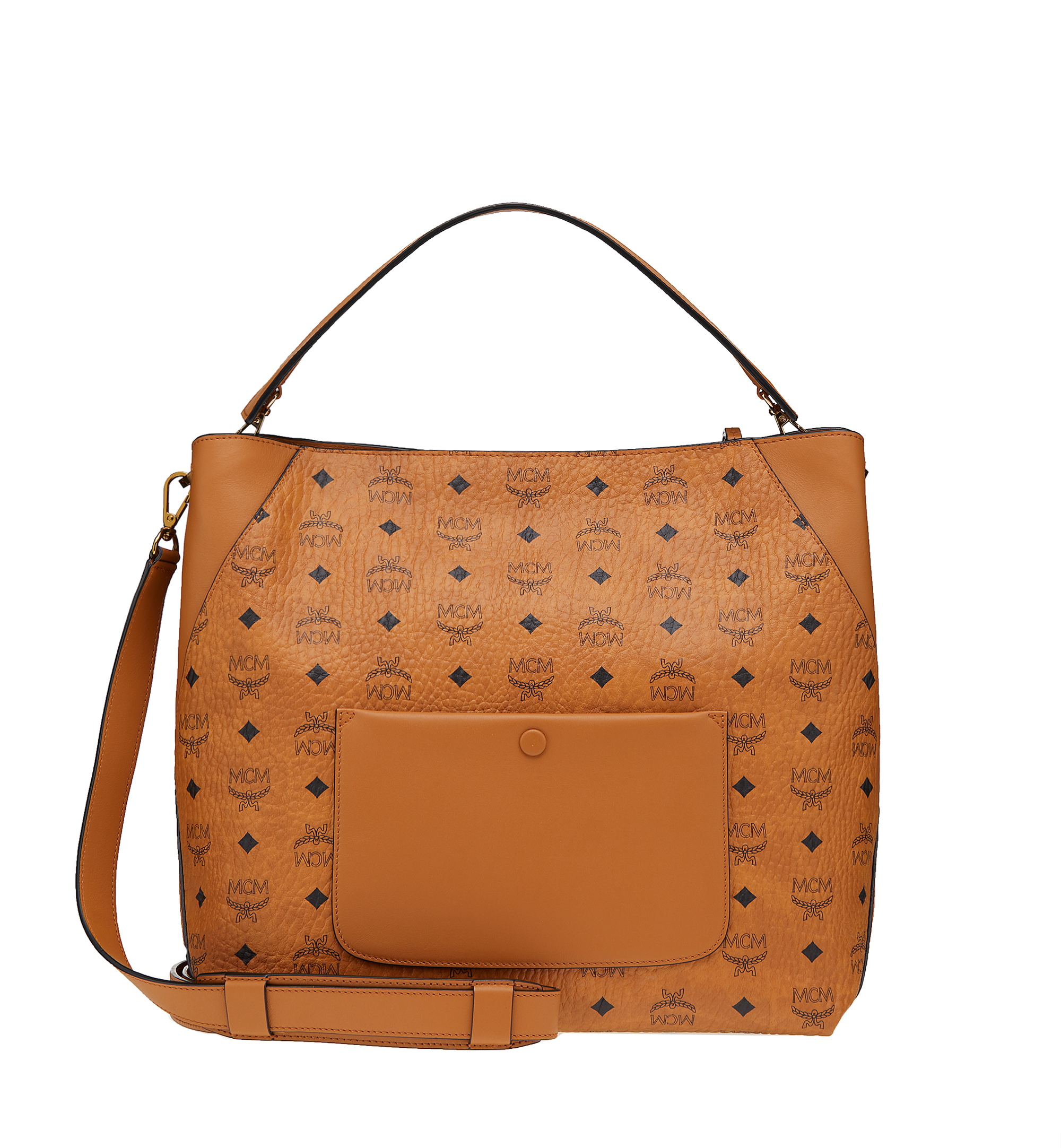 MCM Cognac Medium Klara Visetos Hobo, Best Price and Reviews