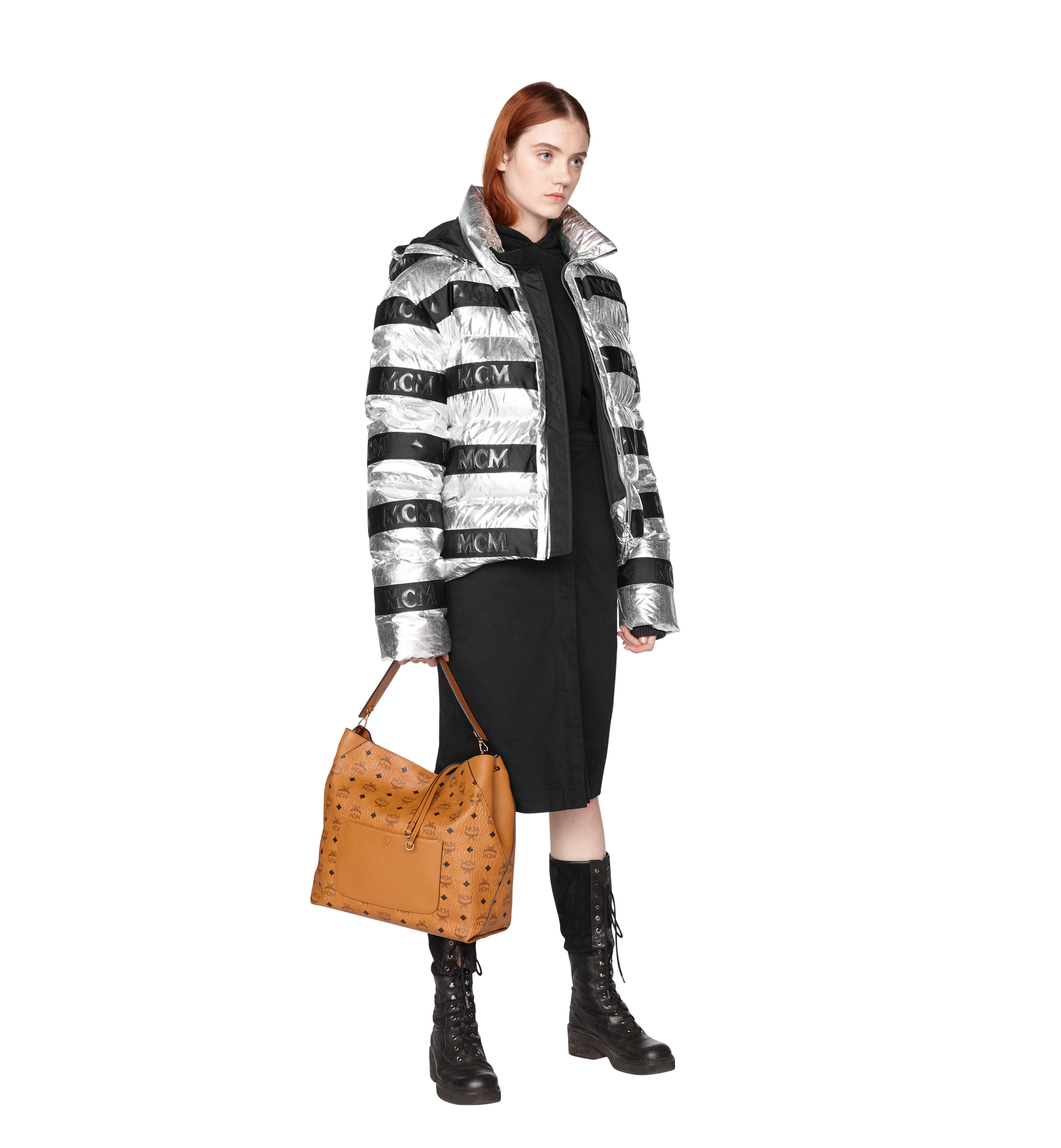MCM Klara Hobo in Visetos Cognac MWH8AKM65CO001 Alternate View 2