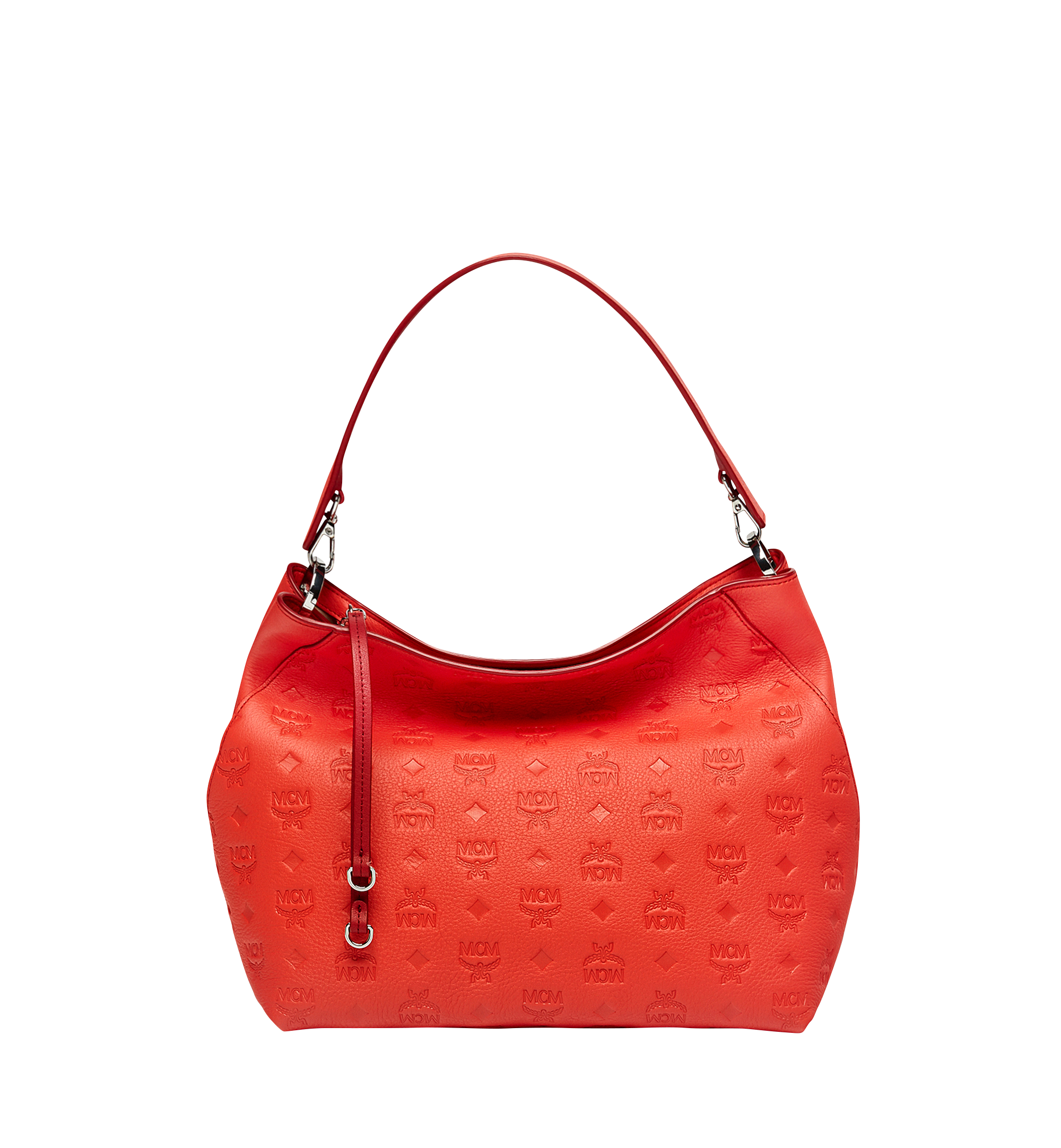 MCM Klara Hobo in Monogram Leather Orange MWH8SKM56OG001 Alternate View 1