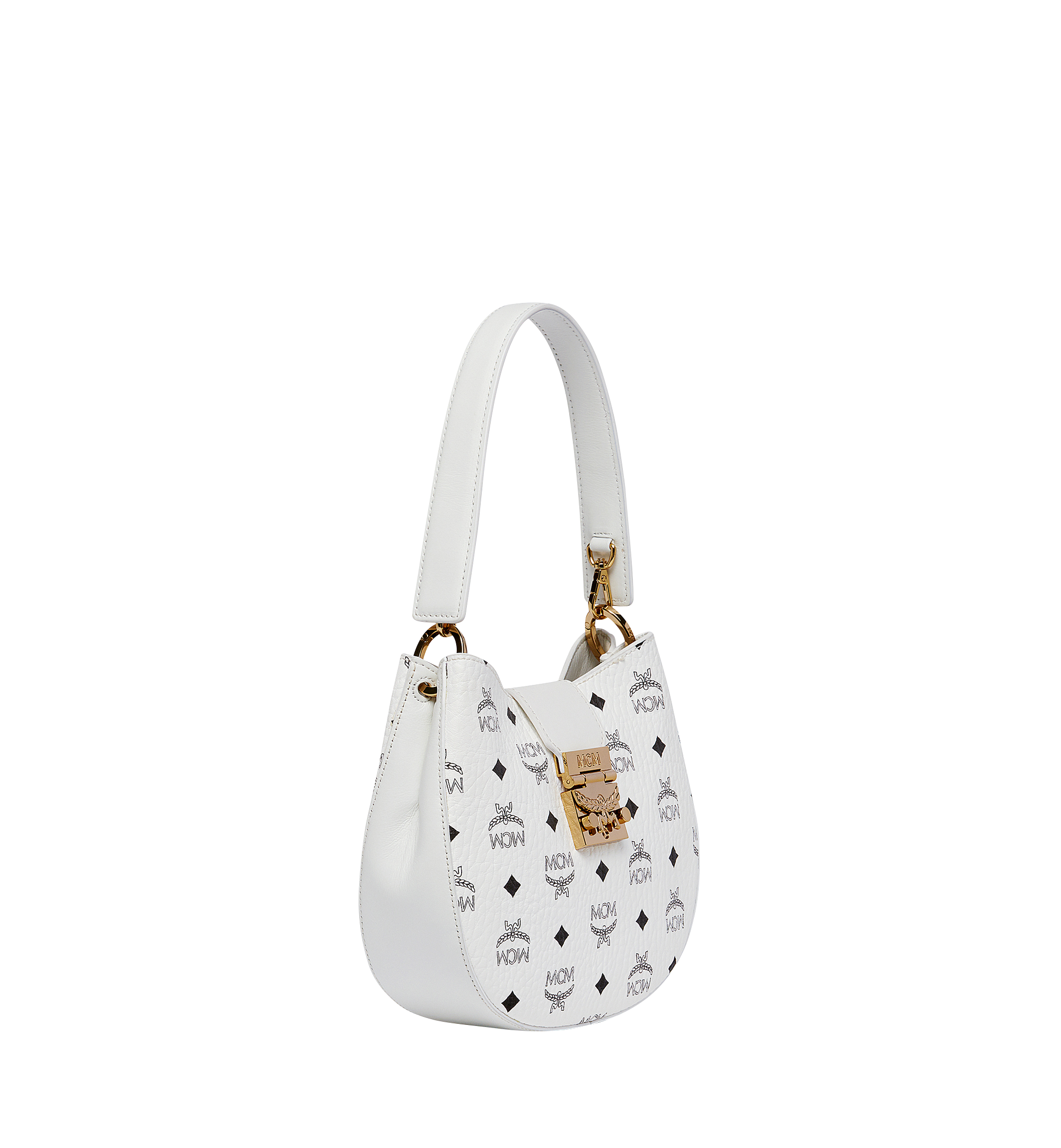 MCM Tracy Hobo in Visetos White MWH8SPA46WT001 Alternate View 1