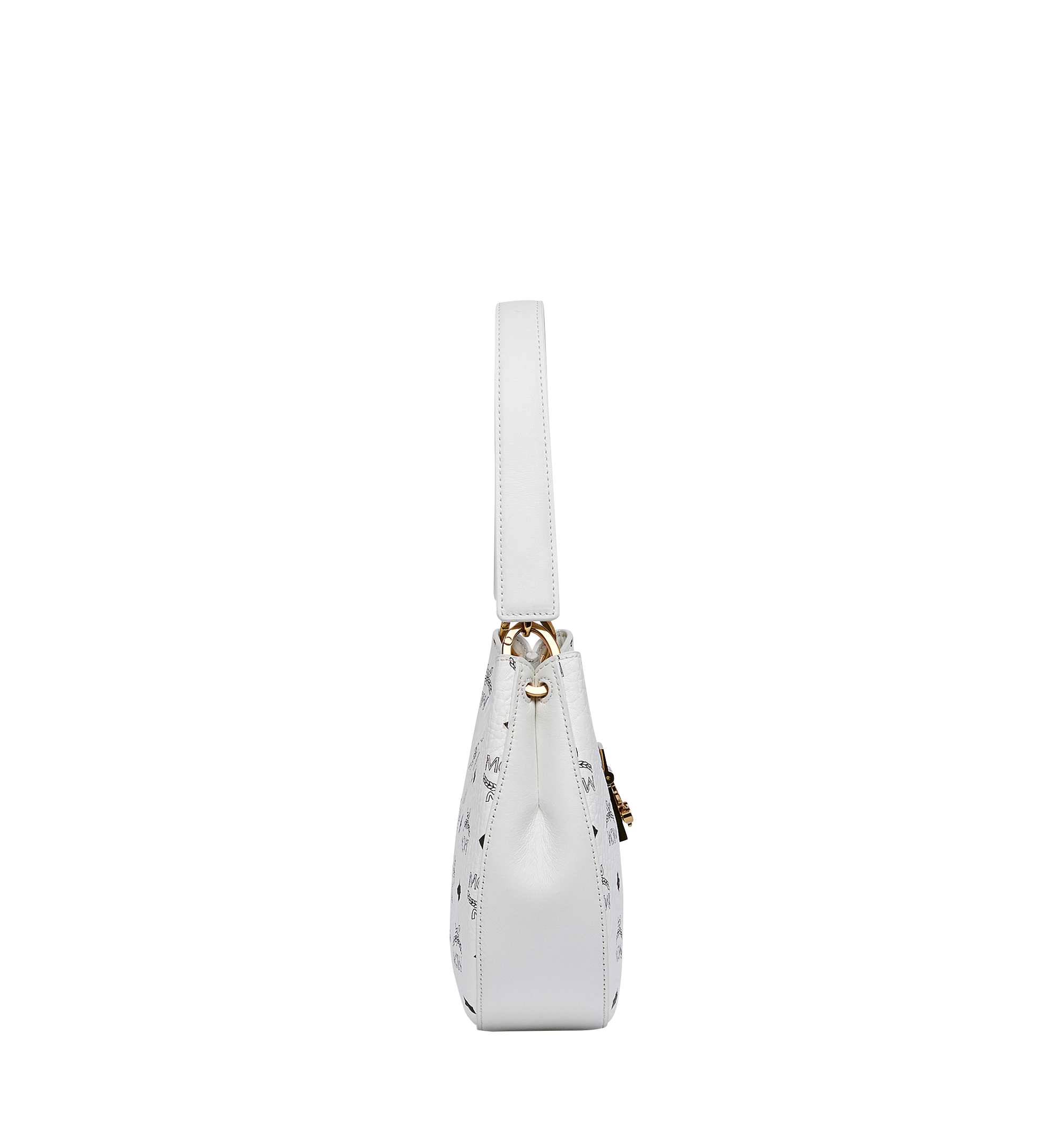 MCM Tracy Hobo in Visetos White MWH8SPA46WT001 Alternate View 2