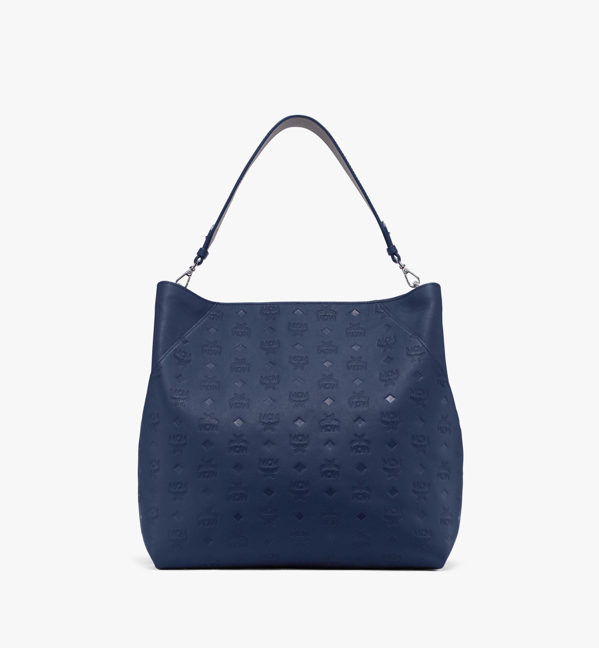 navy blue mcm bag