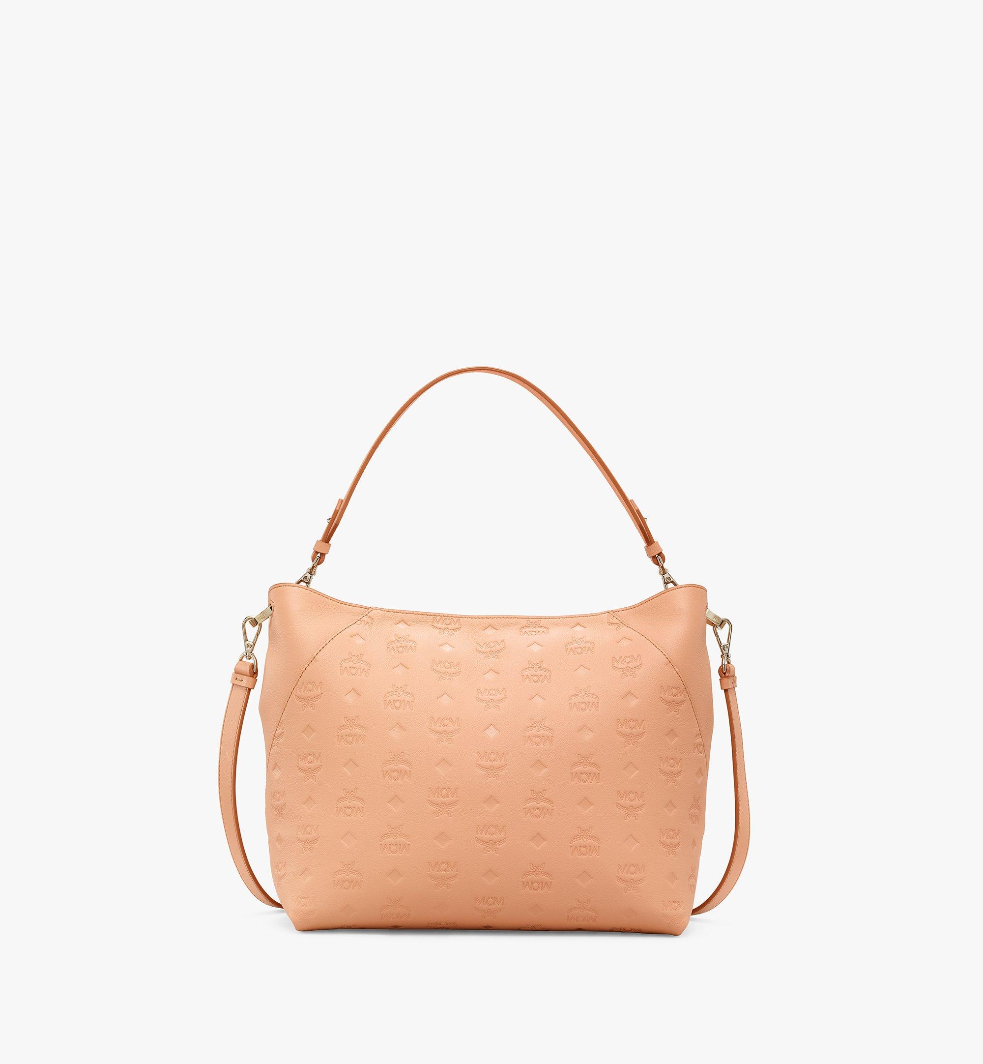 mcm klara monogram leather tote bag