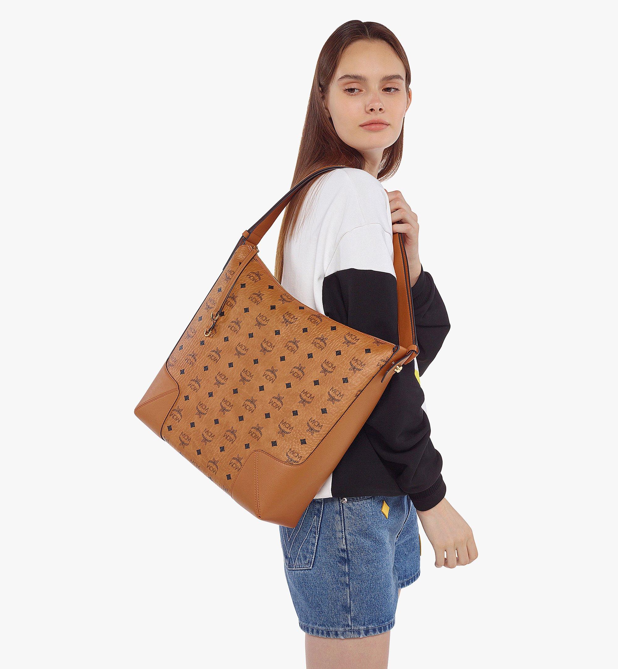 MCM Aren Hobo Bag in Visetos Cognac MWHBSKM01CO001 Alternate View 2